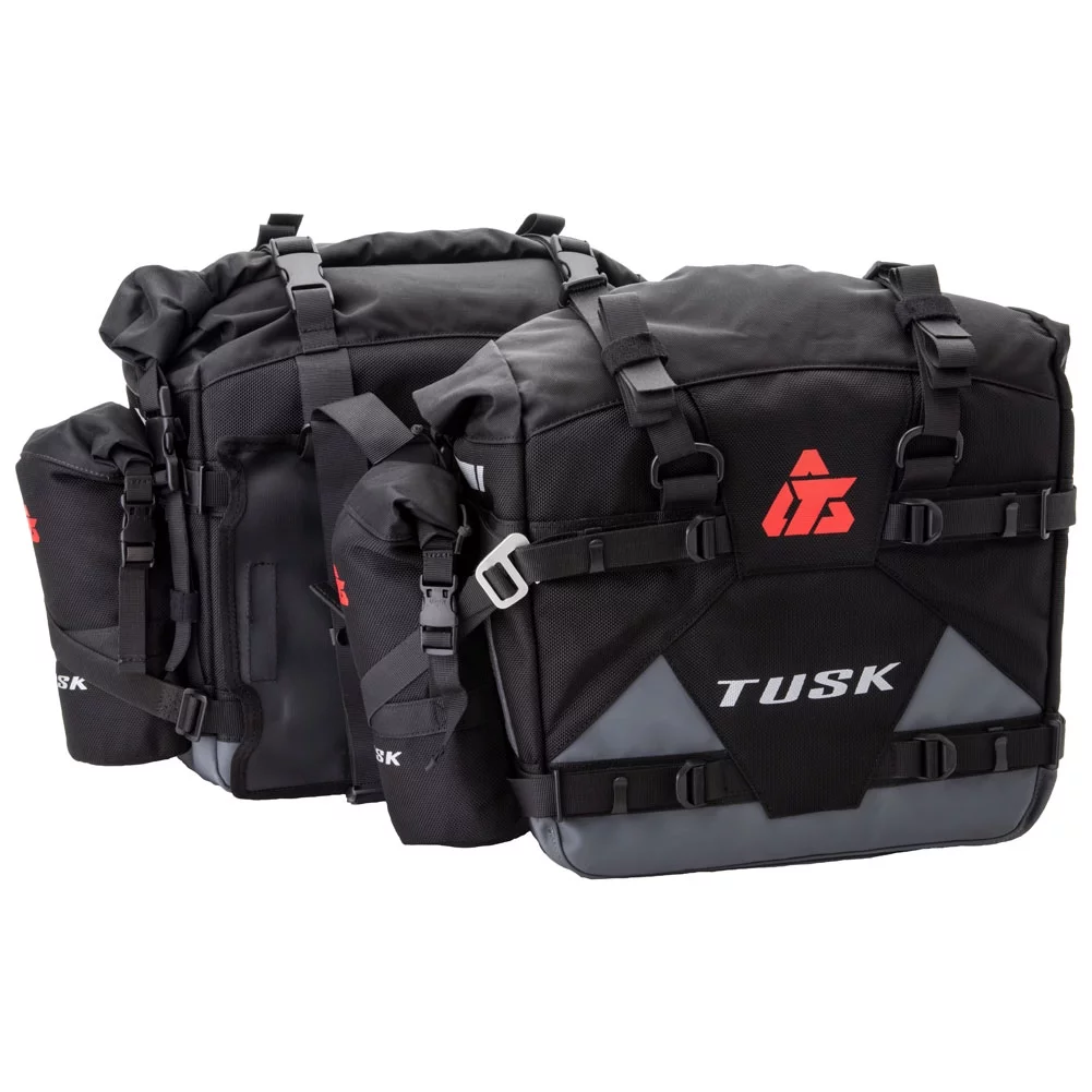 Tusk Pannier Racks with Tusk Pilot Pannier Bags with Top Rack for Honda CRF250L 2013-2020