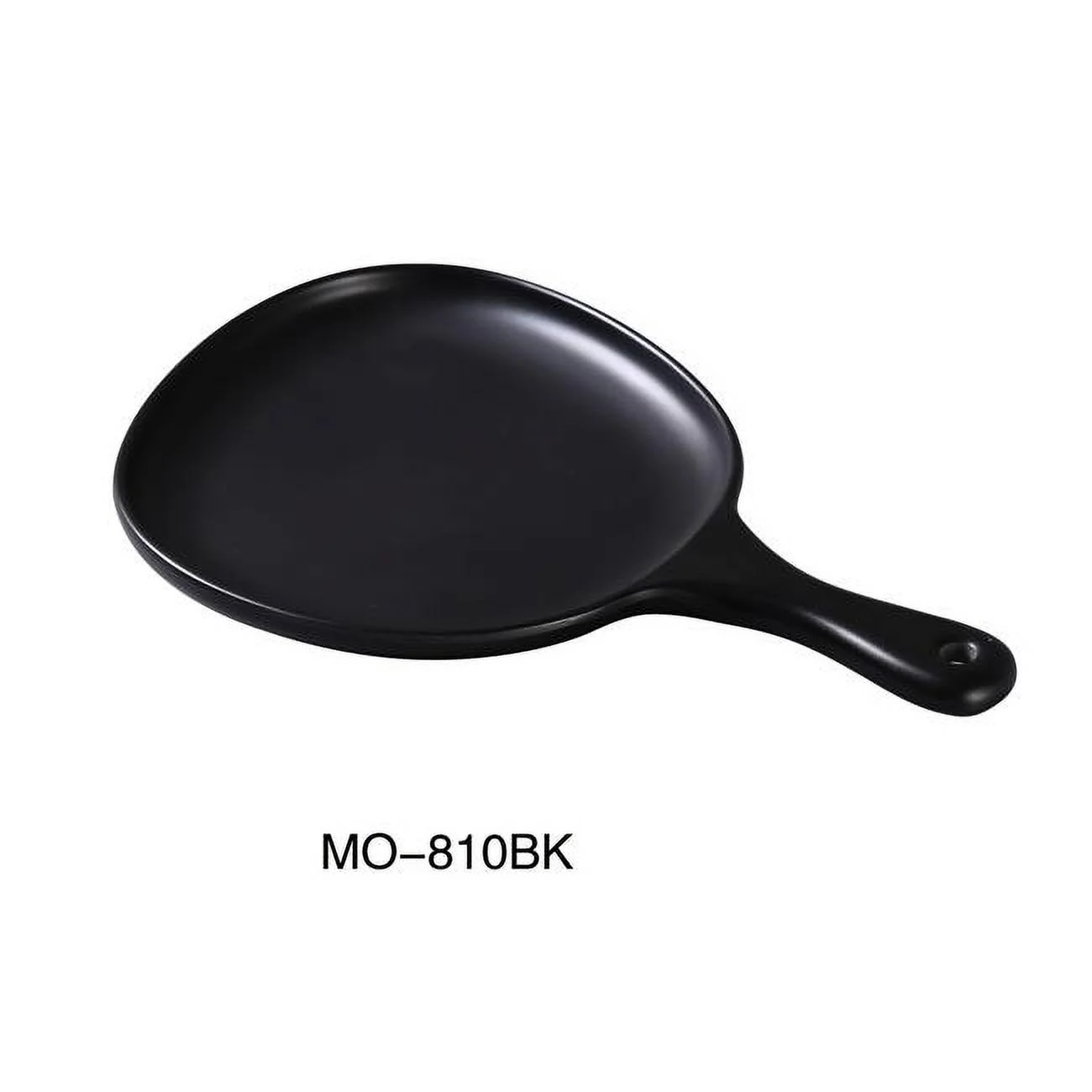 Yanco MO-810BK 12 x 8 x 1 in. Moderne Melamine Pan Plate with Black Handle, Matte - Pack of 12