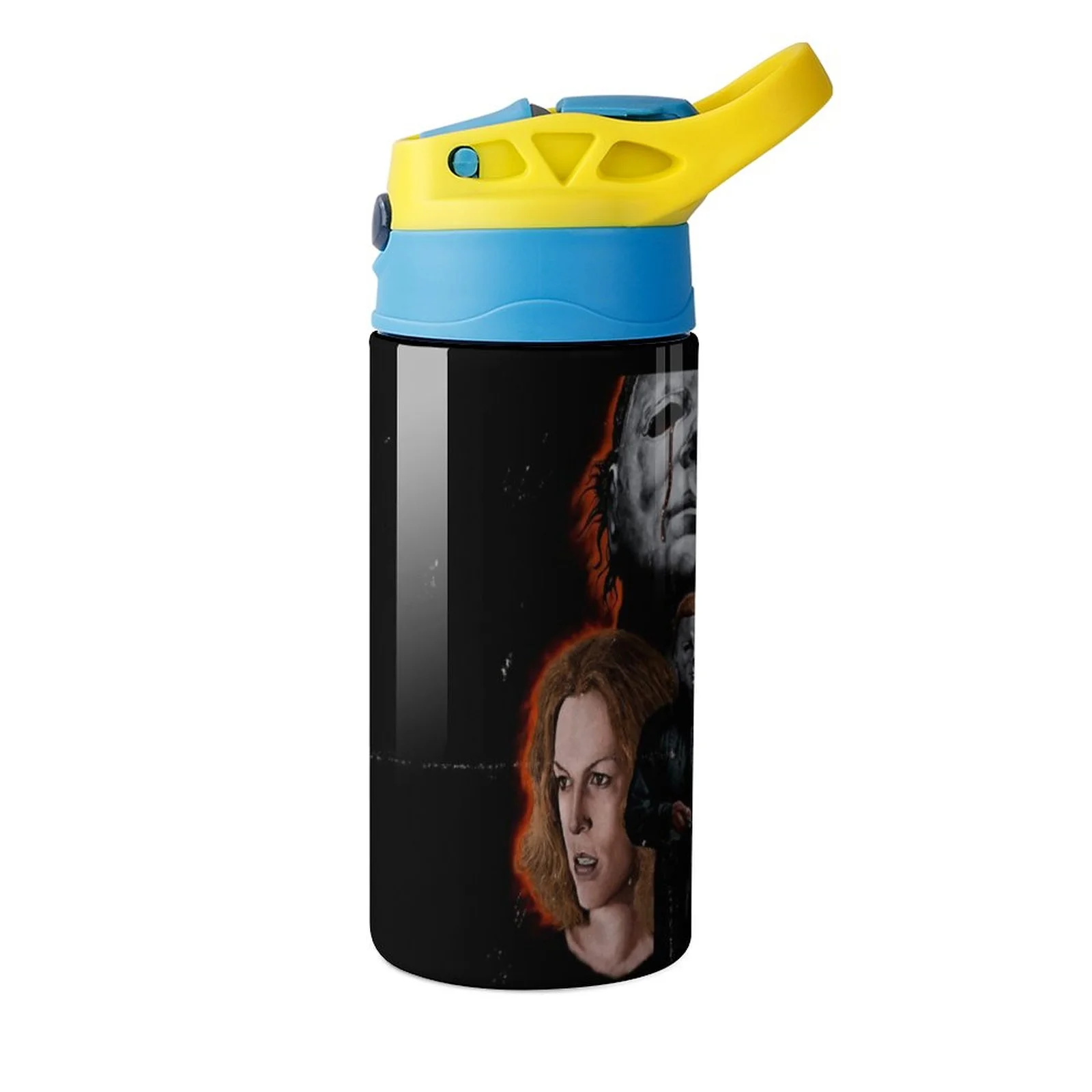 Michael Myers Characters Kid's Insulated Water Bottle With Straw Vacuum Stainless Steel Cup Leak-Proof Children Toddler Thermoses