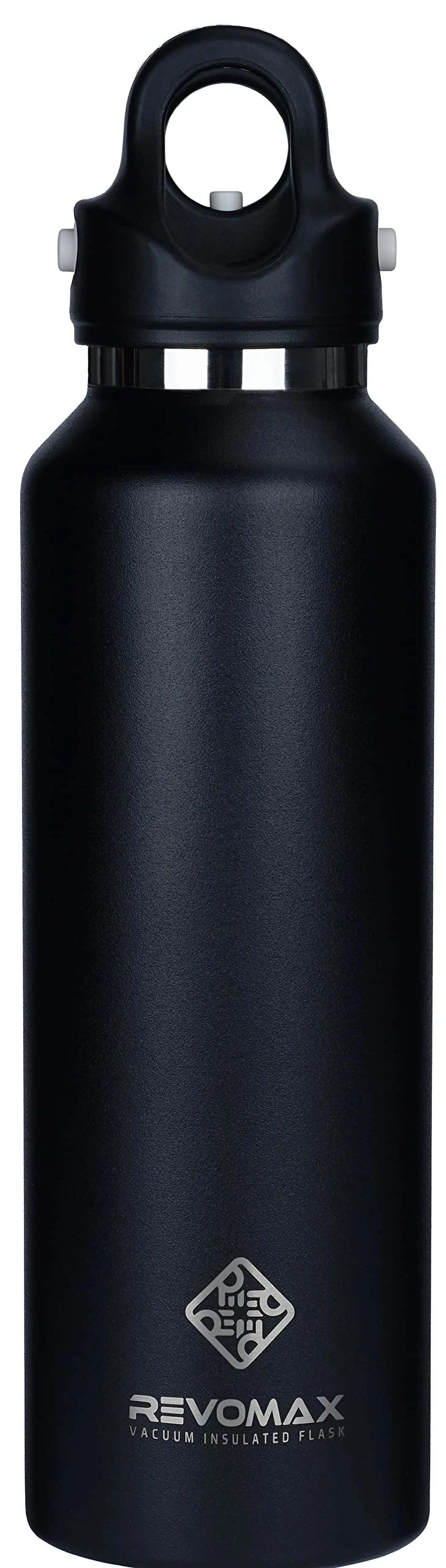 Threadless Vacuum Insulated Water Bottle with Twist-Free and No-Screw Insulated Flask, Stainless Steel Tumblers, Coffee Thermos Travel, 20oz - Revomax V2