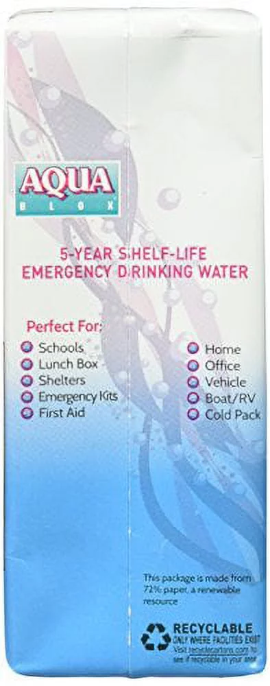 Aqua Blox Emergency Drinking Water,6.75 oz.,PK32  73111