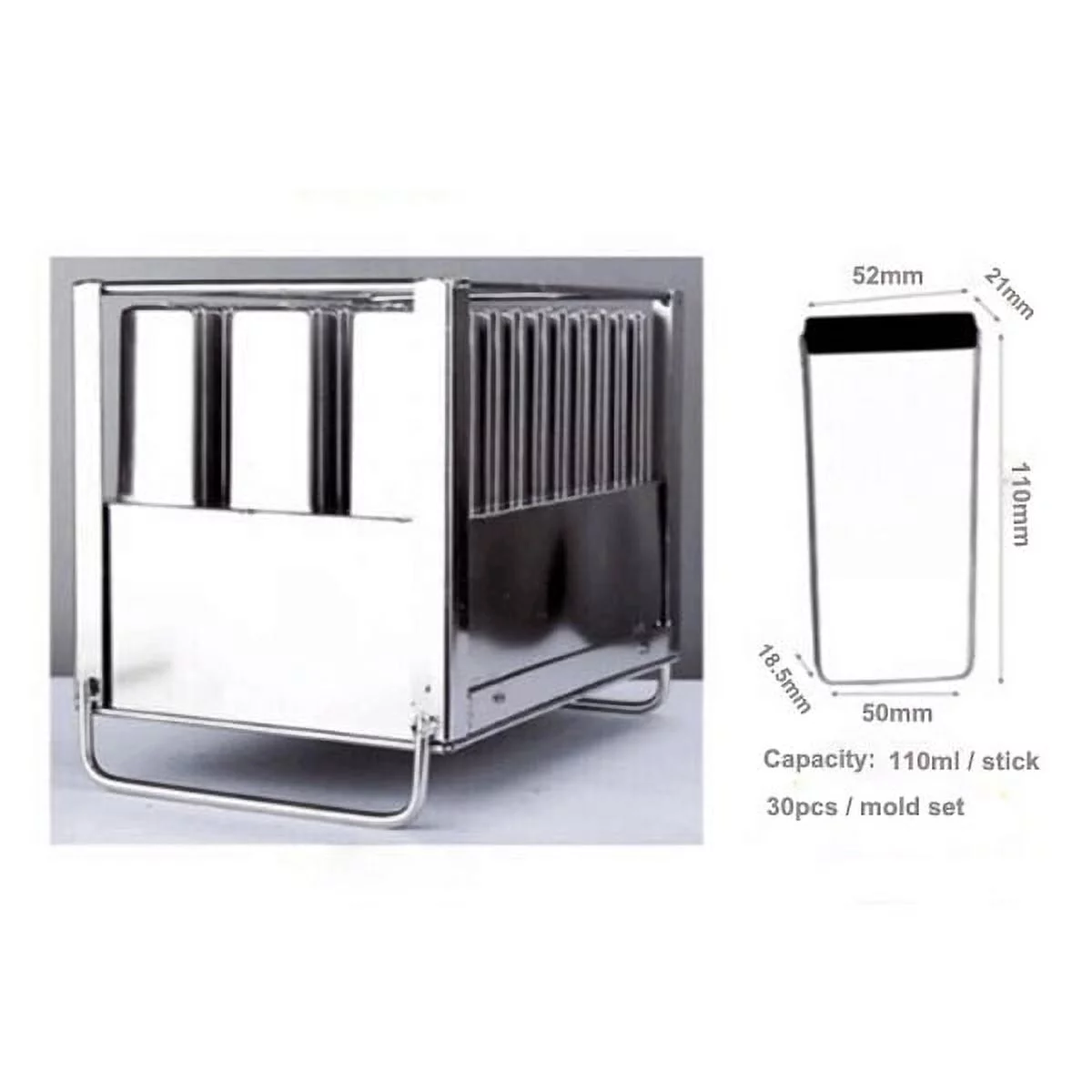 Kolice Commercial Popsicle Ice Cream Machine,Ice Pops Making Machine-2 Mold Sets,30 Pcs / Mold