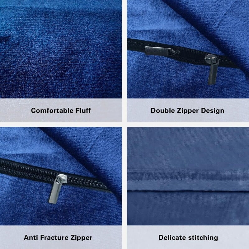 Bean Bag Chair Cover (No Filler)(180 * 90cm) Blue