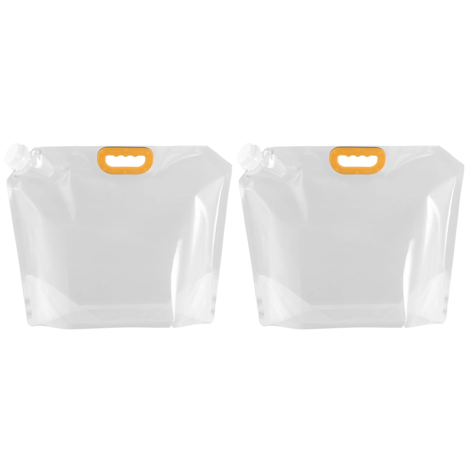 Uxcell 10L Collapsible Water Container Bag, Plastic Storage Jug Folding Water Bag, 2 Pack Clear