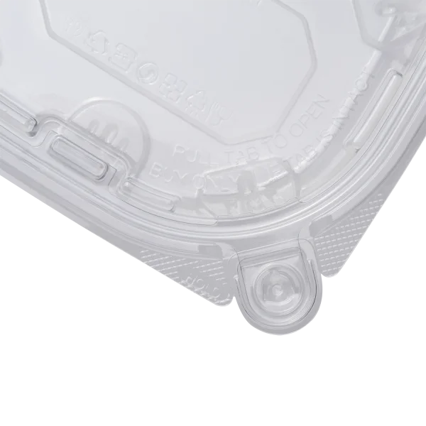 Karat 12oz PET Plastic Tamper Resistant Hinged Deli Container with Lid - 200 sets