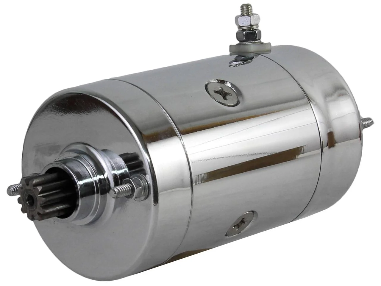 New Chrome Starter Fits Harley Davidson Flhtc Electra Glide 1340Cc Hitachi 84-88