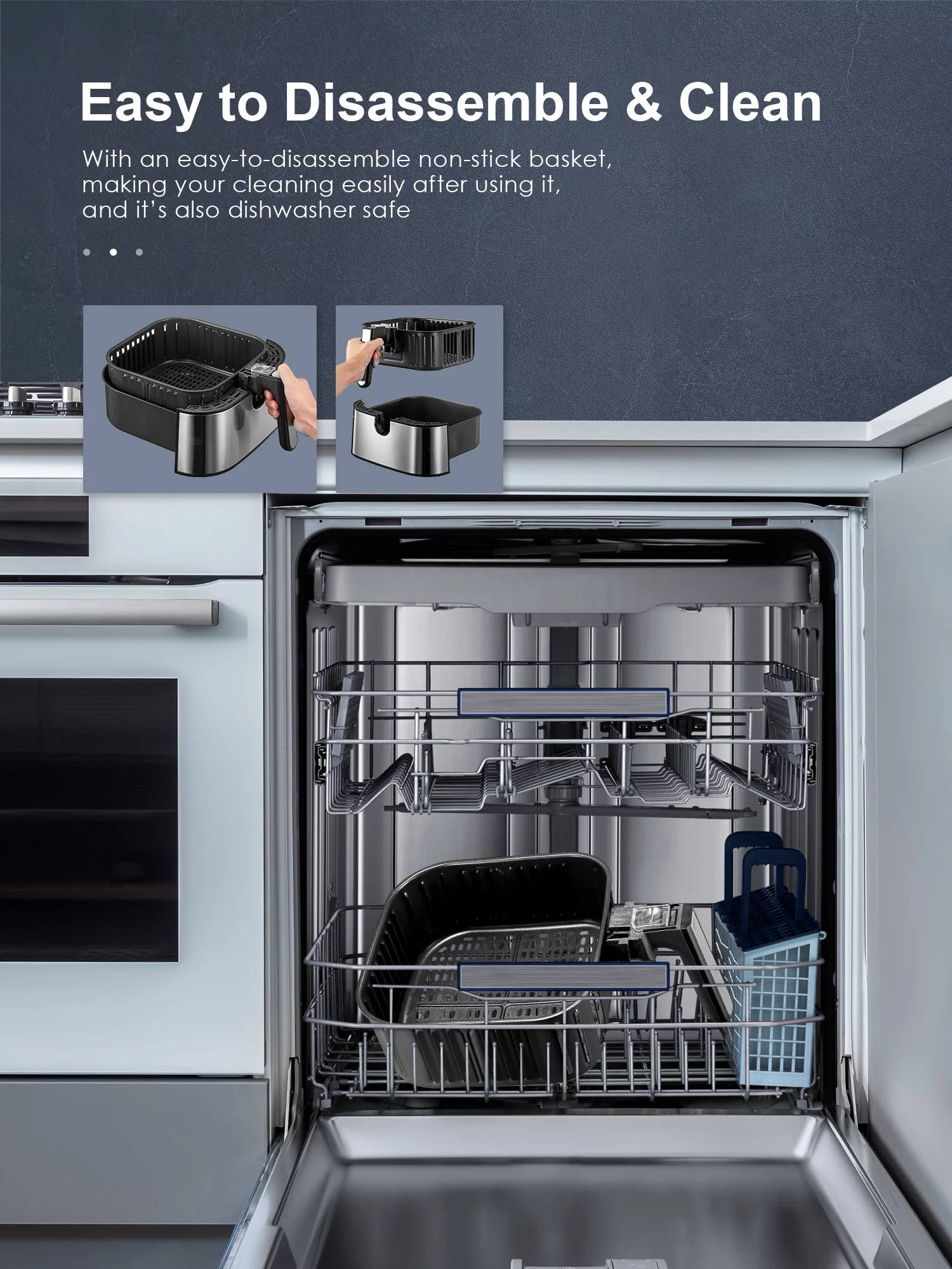 AICOOK 5.8-Qt. Stainless Steel Digital Air Fryer