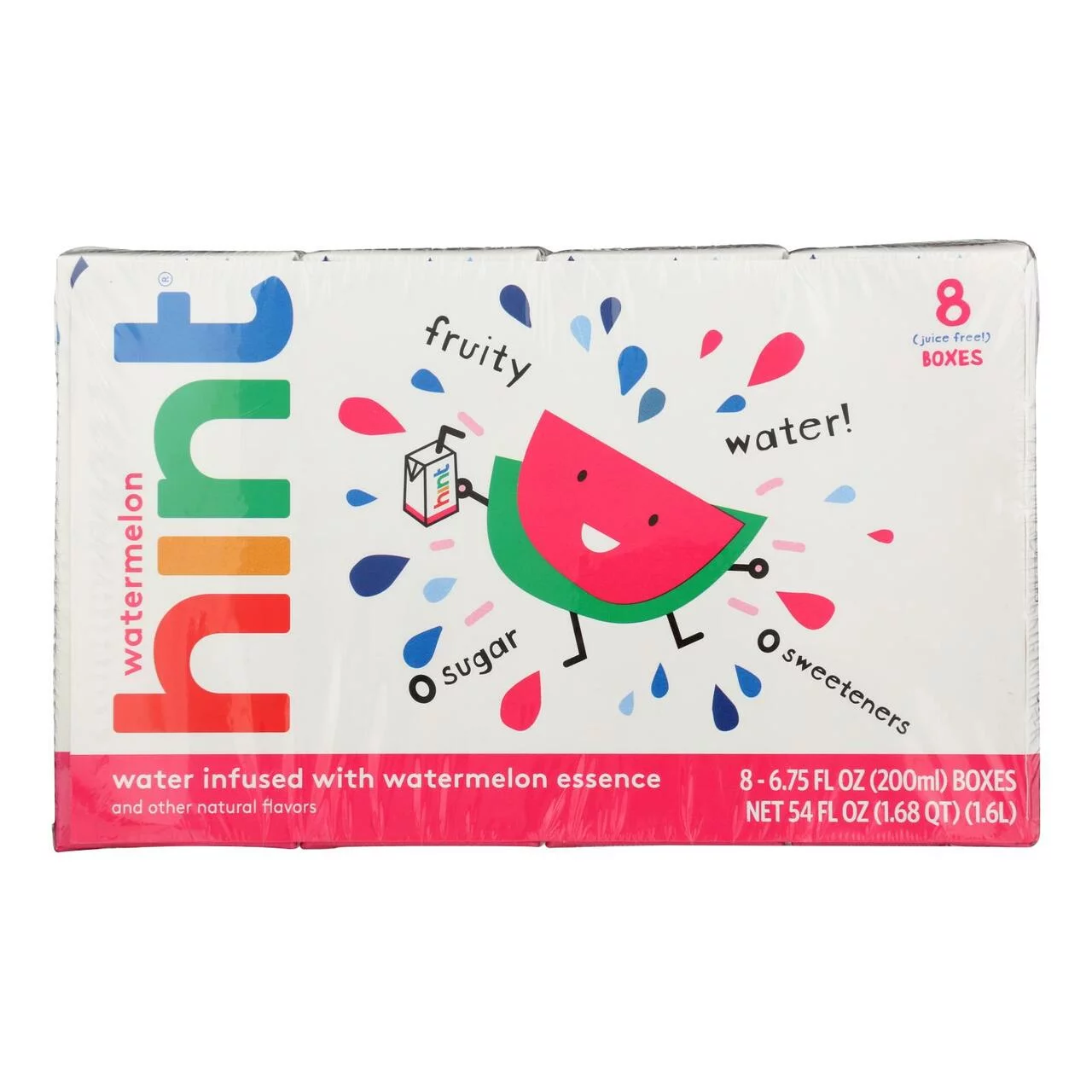 Hint Kids Water Watermelon, (Pack of 8) 6.75 Fl Oz, Pure Water Infused With Watermelon, Zero Sugar, Zero Calories, Zero Sweeteners, Zero Preservatives, Zero Artificial Flavors