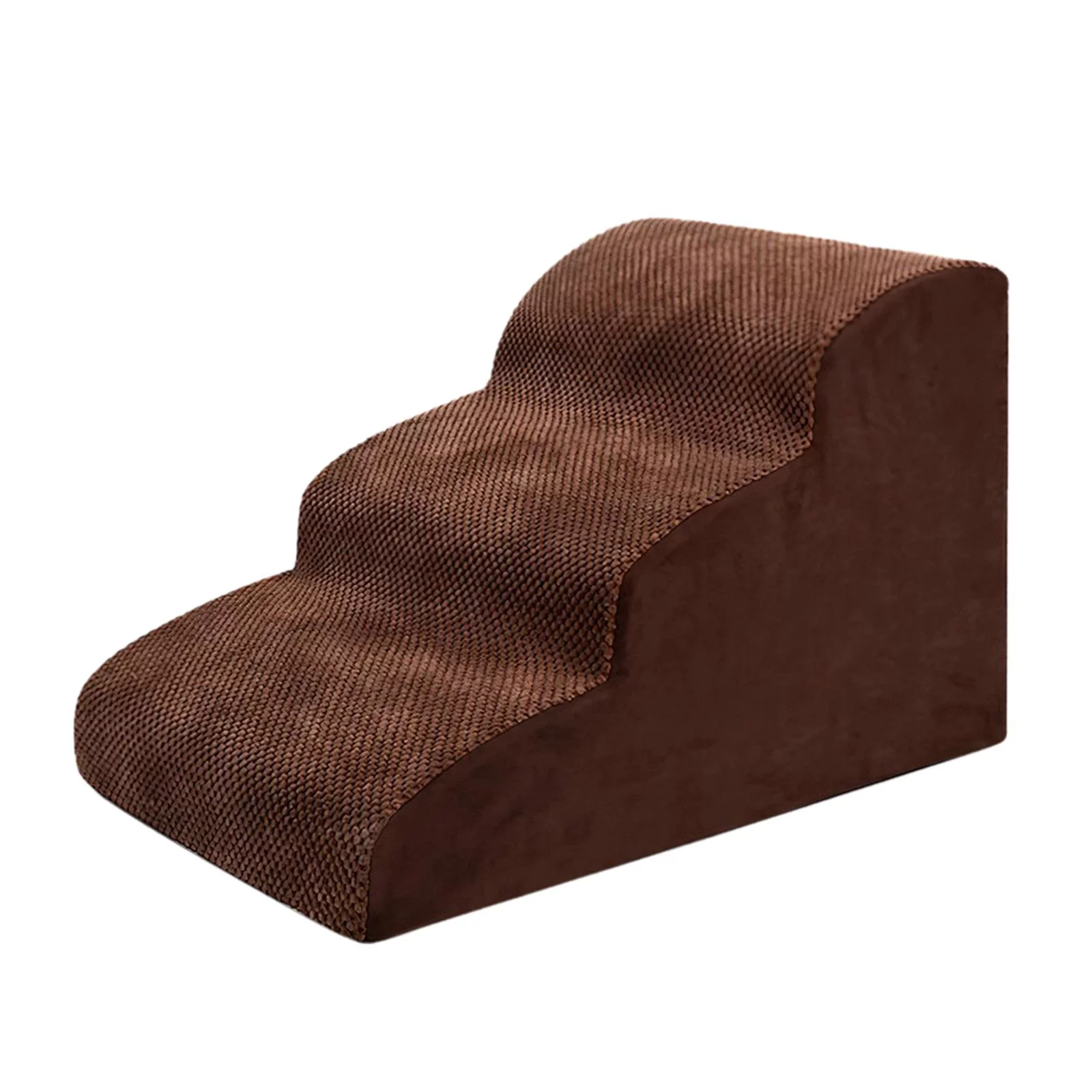 Cat Ramp Dog Stairs Steps Puppy Platform Anti Slip Climbing Dogs Ramp Pet Ladder for Kitty ,Indoor Cats, Bed, Small Large Medium Dog, Kitten Brown