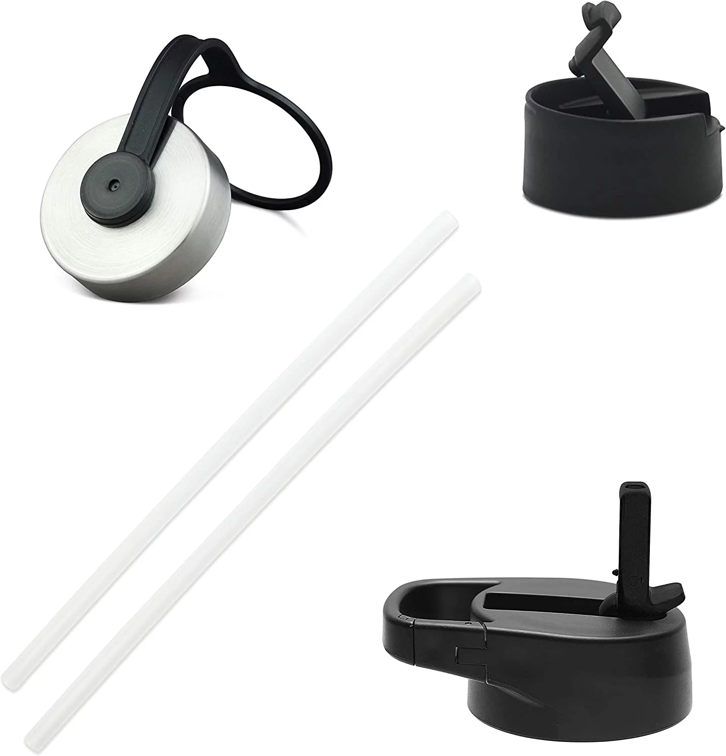 Iron Flask Sports Water Bottle - 3 Lids - 22 oz - Pearl