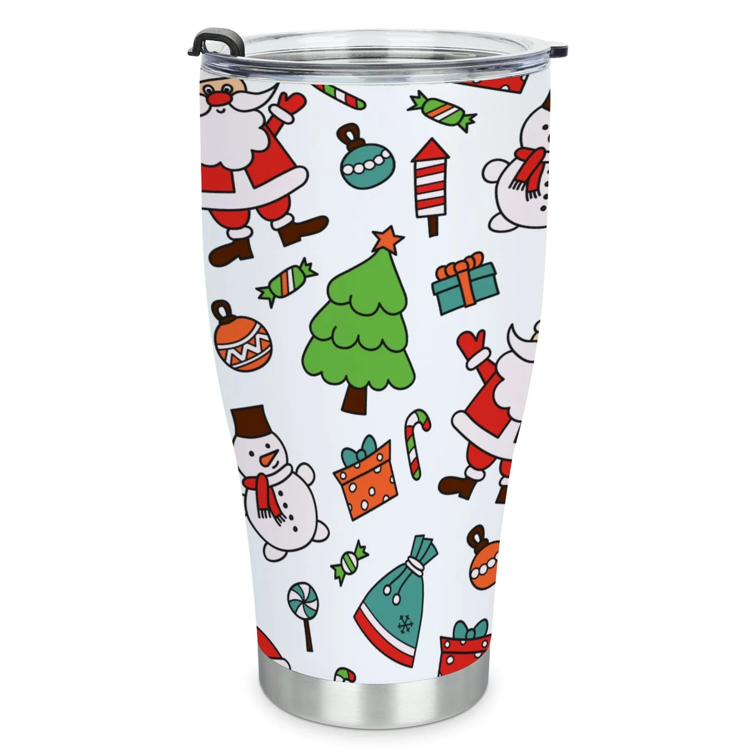 Hidove Stainless Steel Tumbler, Merry Christmas 30oz Leak Proof & Stainless Steel Bottle for Hot & Cold Drinks - Coffee Travel Mug, Water Metal Canteen, Thermal Cup