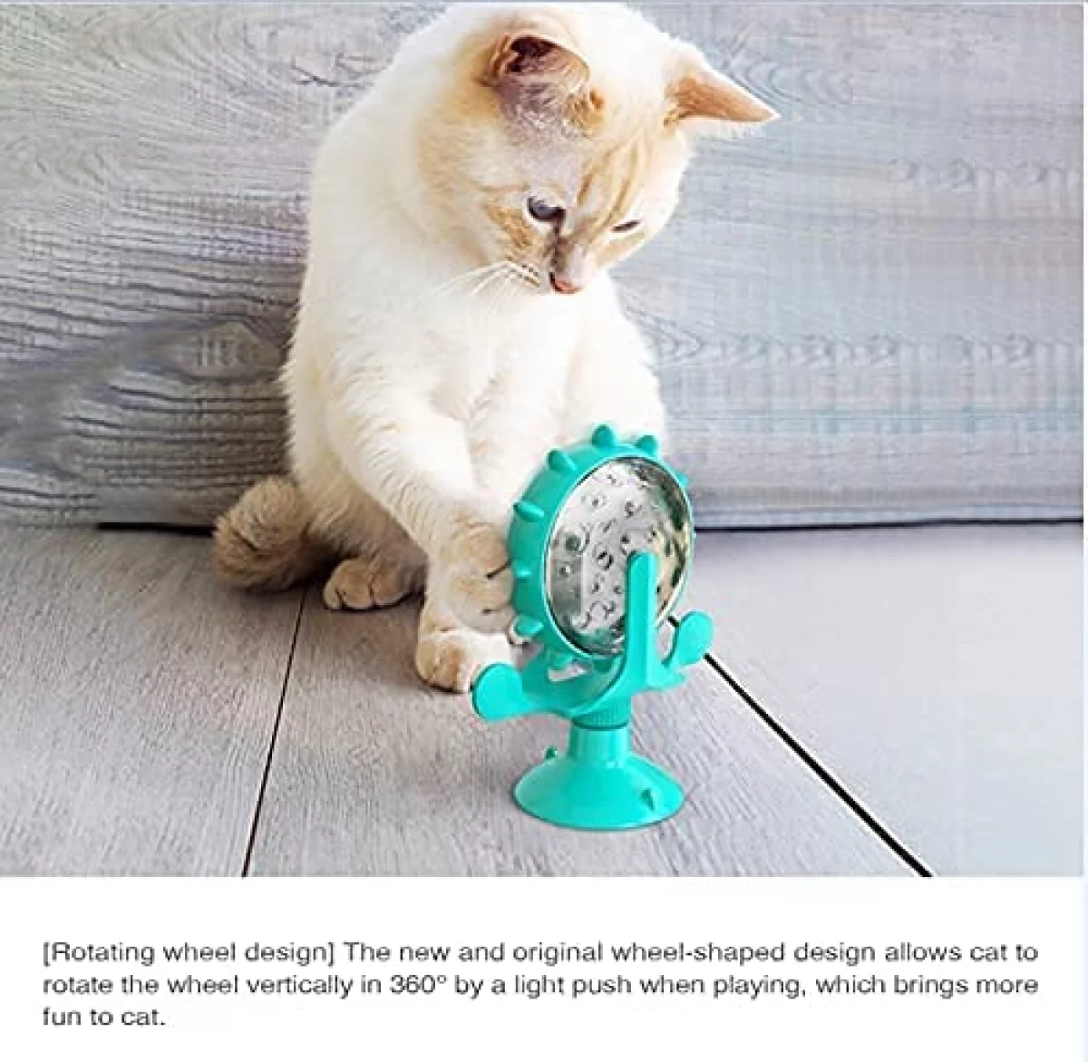 Pet Supplies Windmill Cat Toy,Cat Teasing Windmill Toy-Rotating Cat Toys-Interactive Teasing Cat Toy-Funny Interactive Training Pet Leakage Toy,Blue