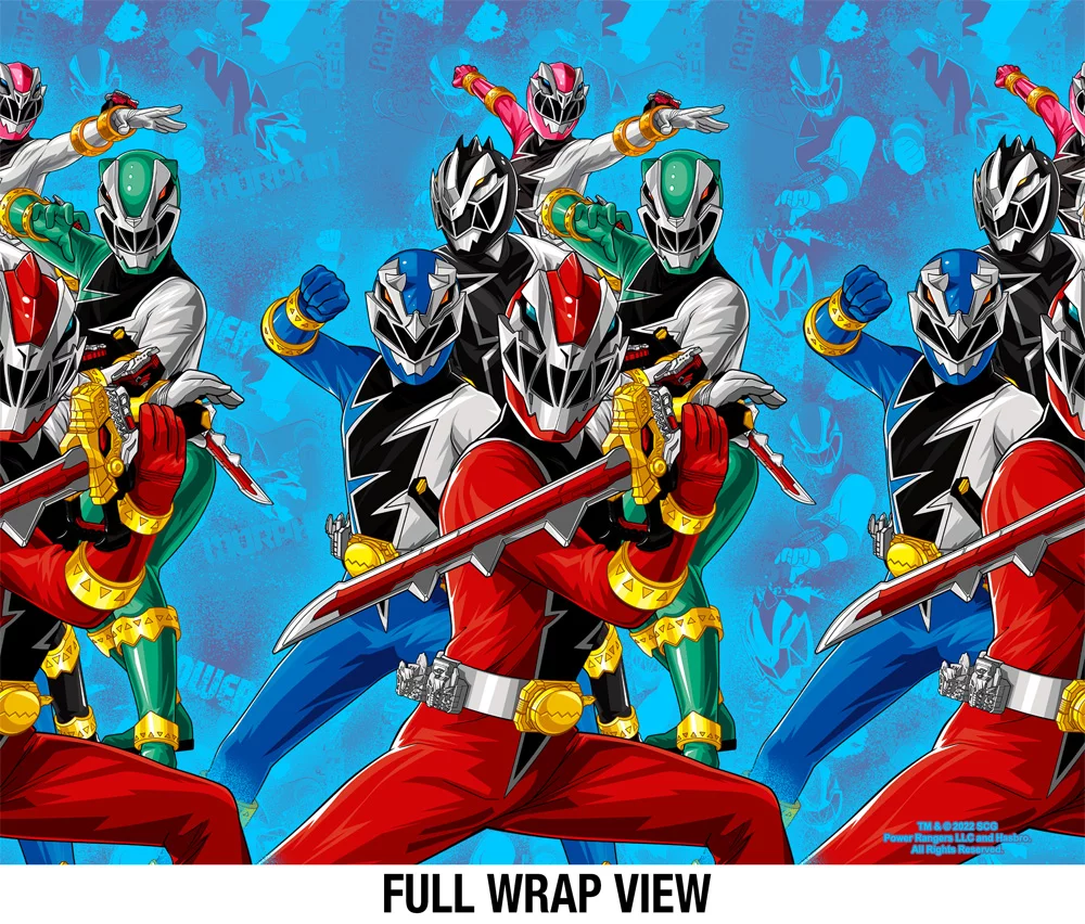 Power Rangers: Dino Fury Official Group Stack 24 oz Insulated Canteen Water Bottle, Leak Resistant, Vacuum Insulated Stainless Steel with Loop Cap