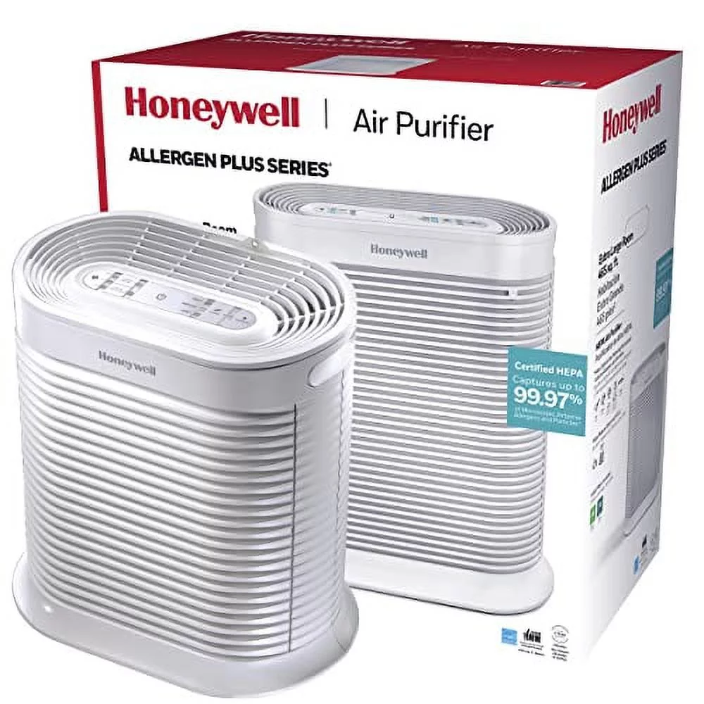 Honeywell HPA304 HEPA Air Purifier for Extra Large Rooms - Microscopic Airborne Allergen+ Reducer, Cleans Up To 2250 Sq Ft in 1 Hour - Wildfire/Smoke, Pollen, Pet Dander, and Dust Air Purifier – White