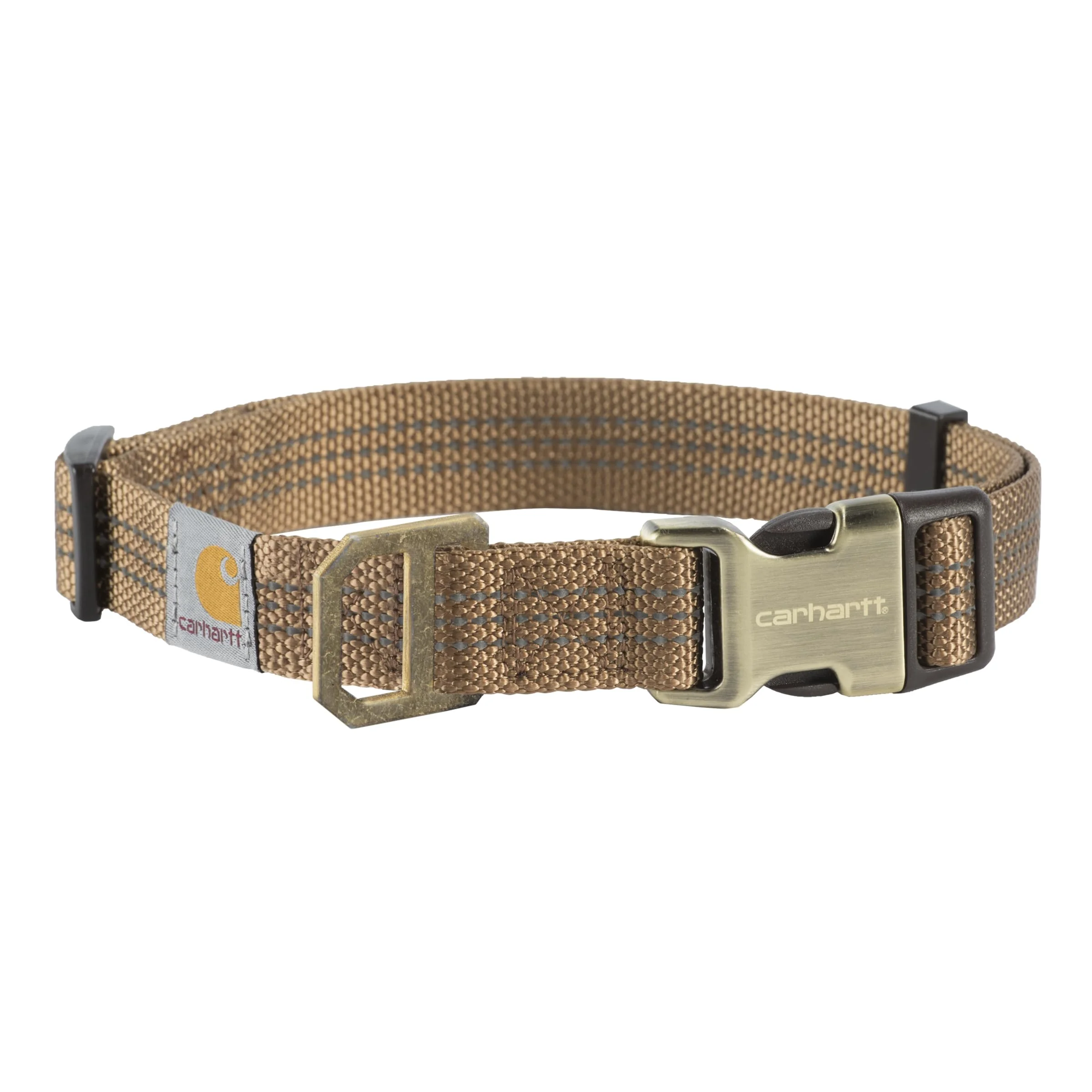 Carhartt Dog Collar Brown/Brushed Brass, Medium