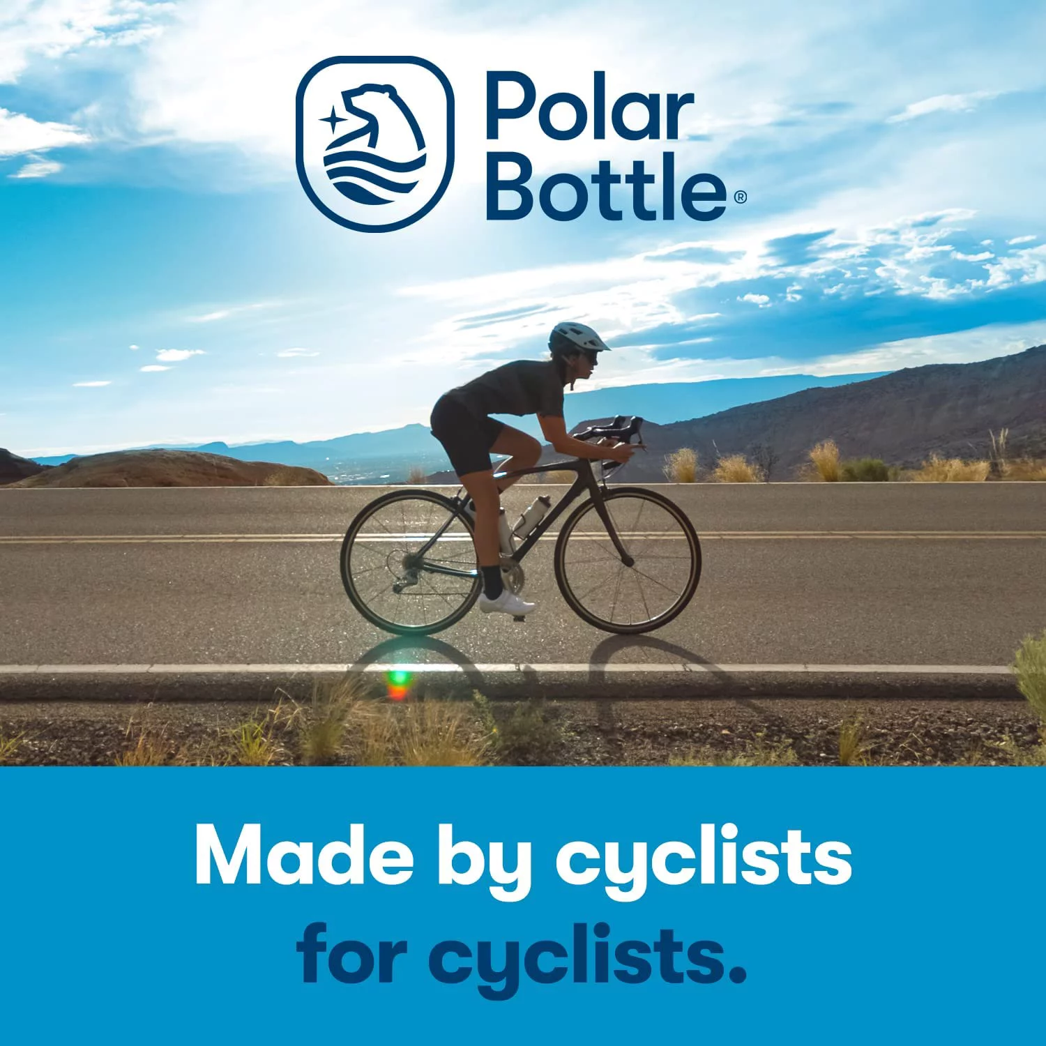 Polar Bottle - Breakaway - 24oz Wave, Ivory & Silver- Insulated Water Bottle for Cycling & Sports, Keeps Water Cooler Longer, Fits Most Bike Bottle Cages,White