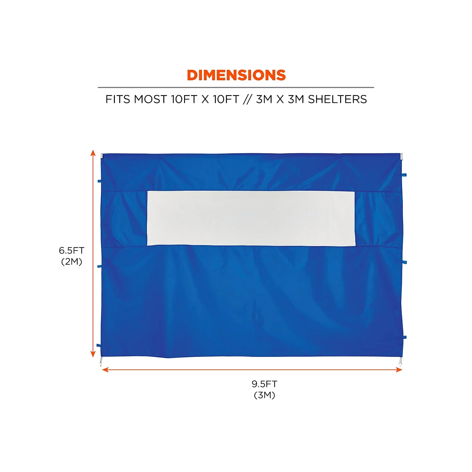 Ergodyne SHAX 6092 Pop-Up Tent Sidewall with Mesh Window Blue (12987)