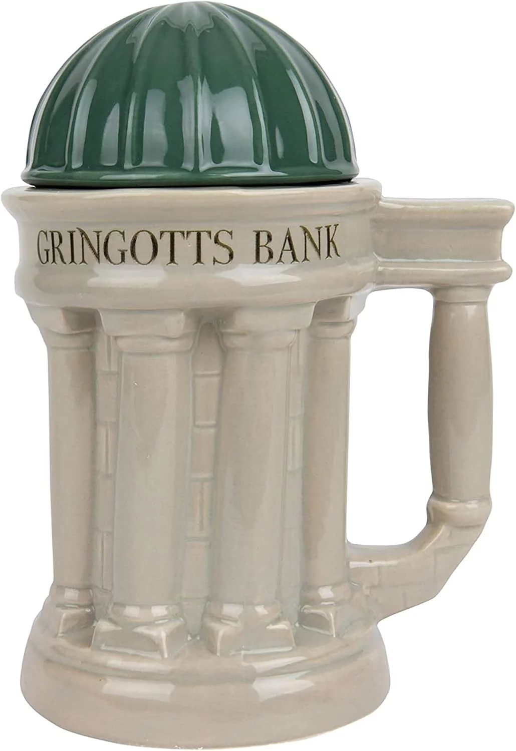 Harry Potter Gringotts Bank Mug, Large 30 oz - Ceramic Lidded Beer Stein - For Coffee, Tea, Butterbeer & More - Great Harry Potter Gift Décor