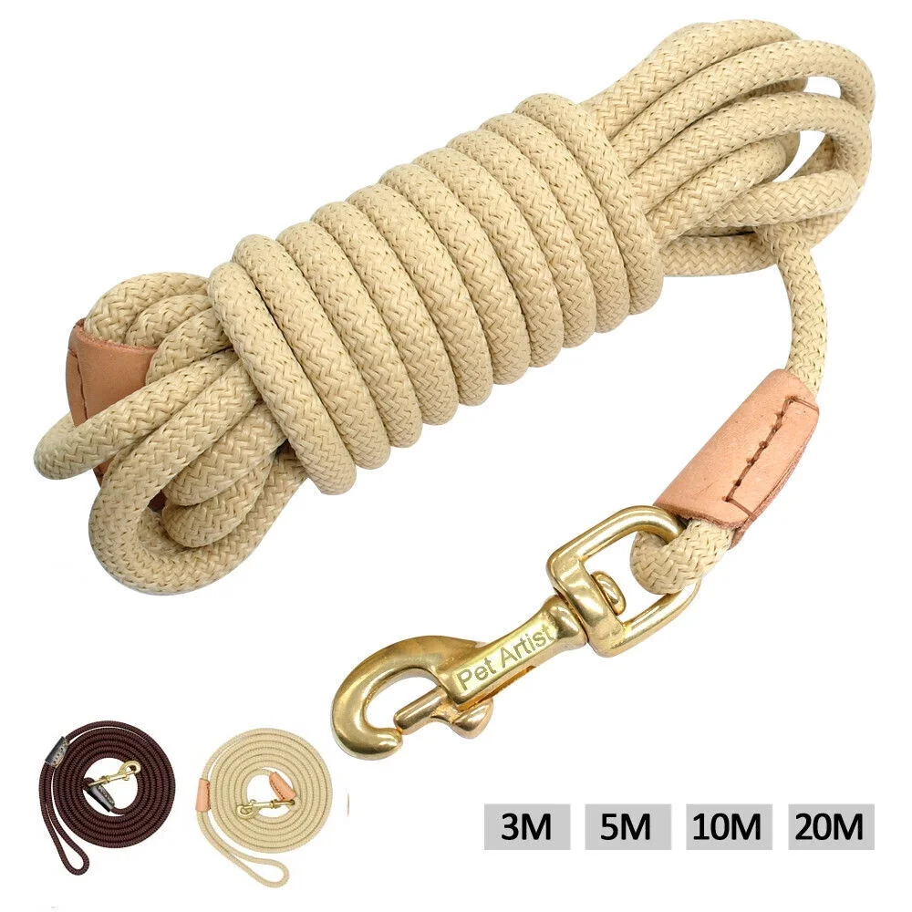 10/16/33/66ft Long Strong Dog Tracking Leash Braided Rope Large Dogs Training