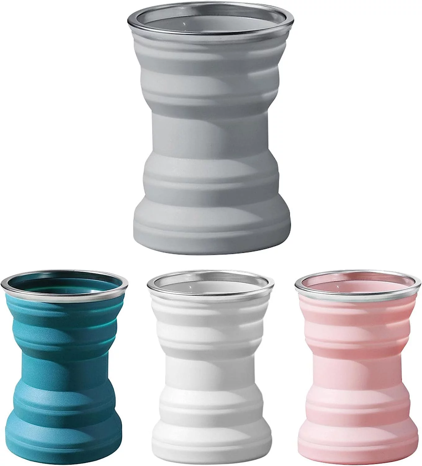 Collapsible Water Bottles - Collapsible Water Bottles For Travel 320 Ml, Reuseable Silicone Foldable Leak Proof Portable Sports Travel Water Bottles