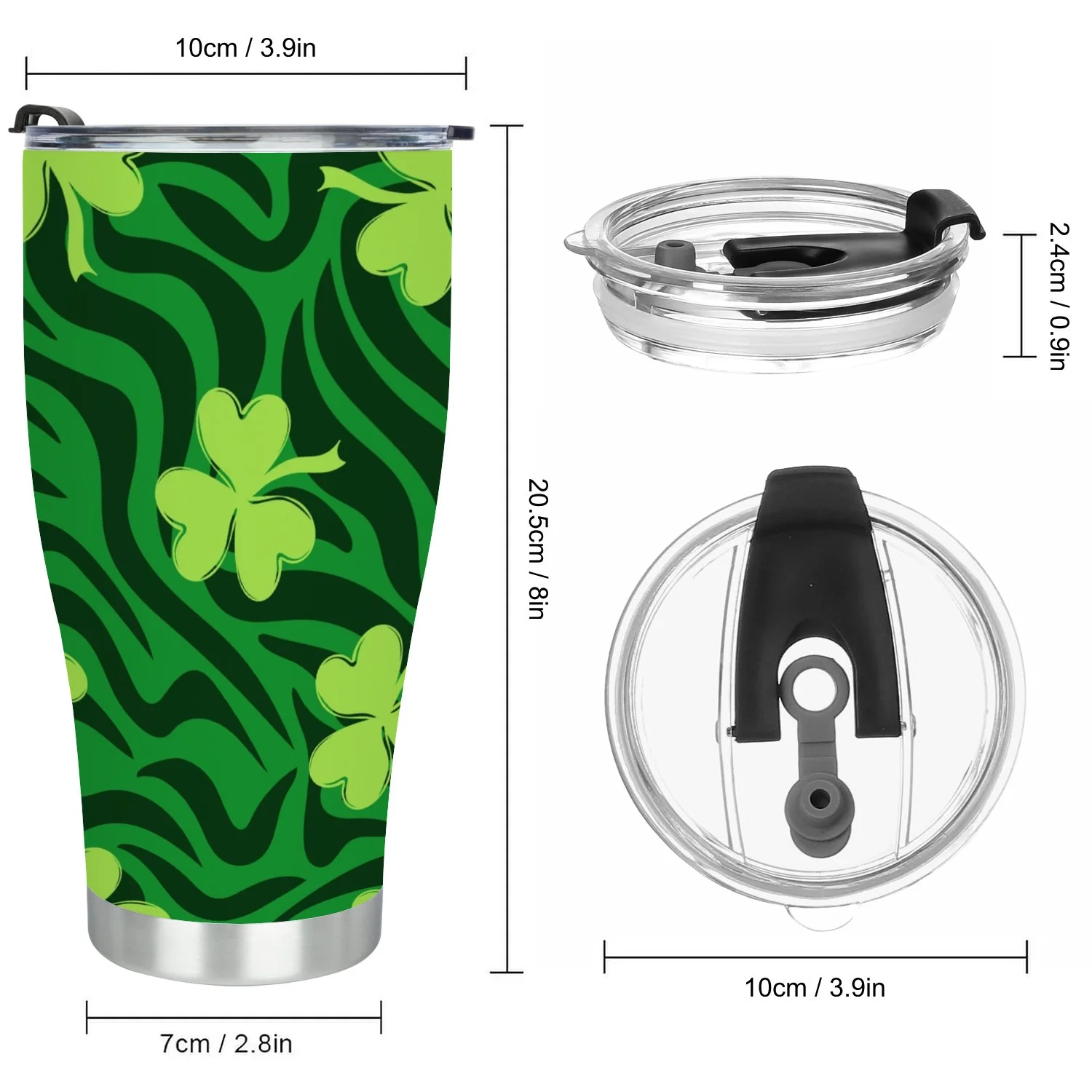 Hidove Stainless Steel Tumbler, Striped Zebra Skin Seamless Pattern 30oz Leak Proof & Stainless Steel Bottle for Hot & Cold Drinks - Coffee Travel Mug, Water Metal Canteen, Thermal Cup