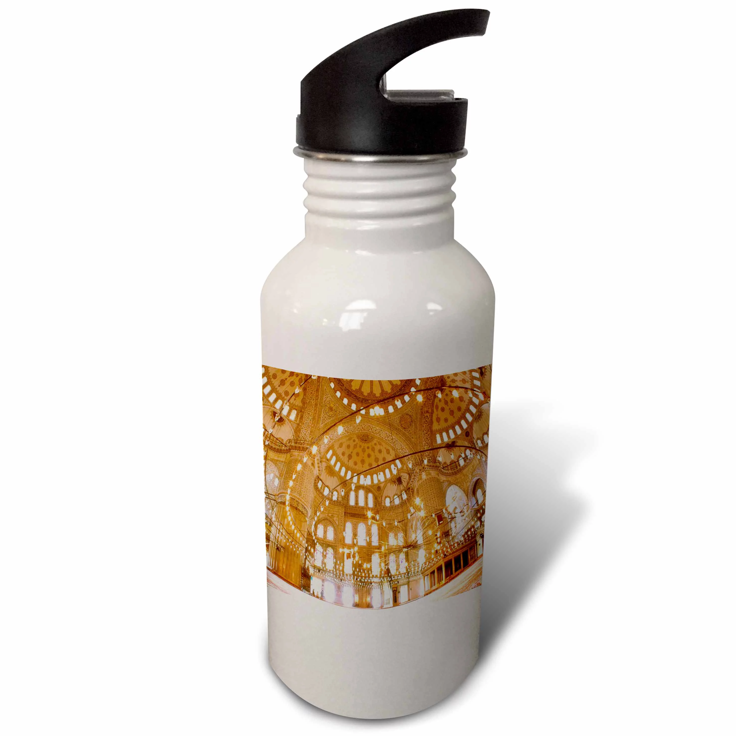 Inside A Beautiful Turkish Mosque 21 oz Sports Water Bottle wb-61821-1