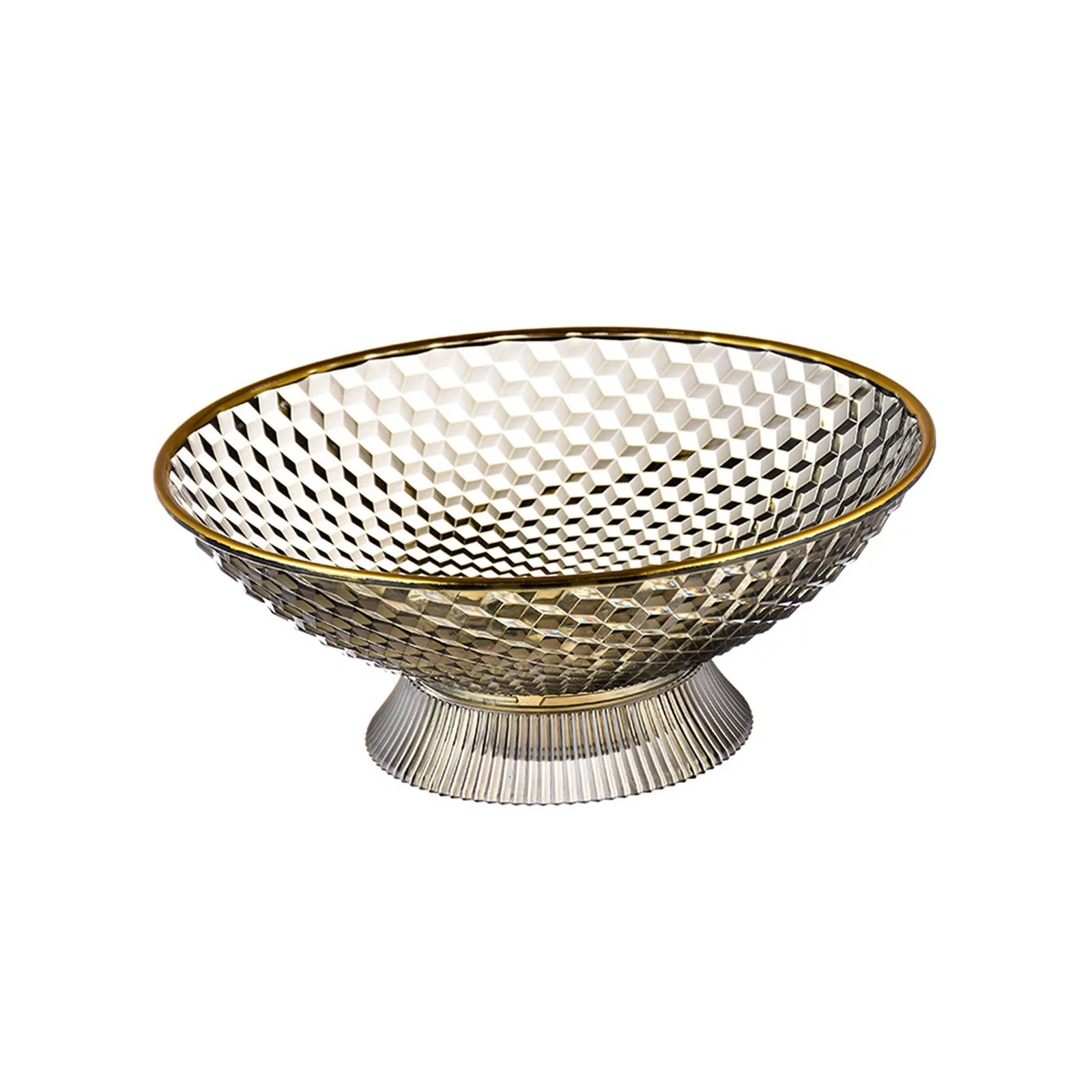 Pedestal Fruit Bowl Large Serving Tray for Dining Room Farmhouse Centerpiece green