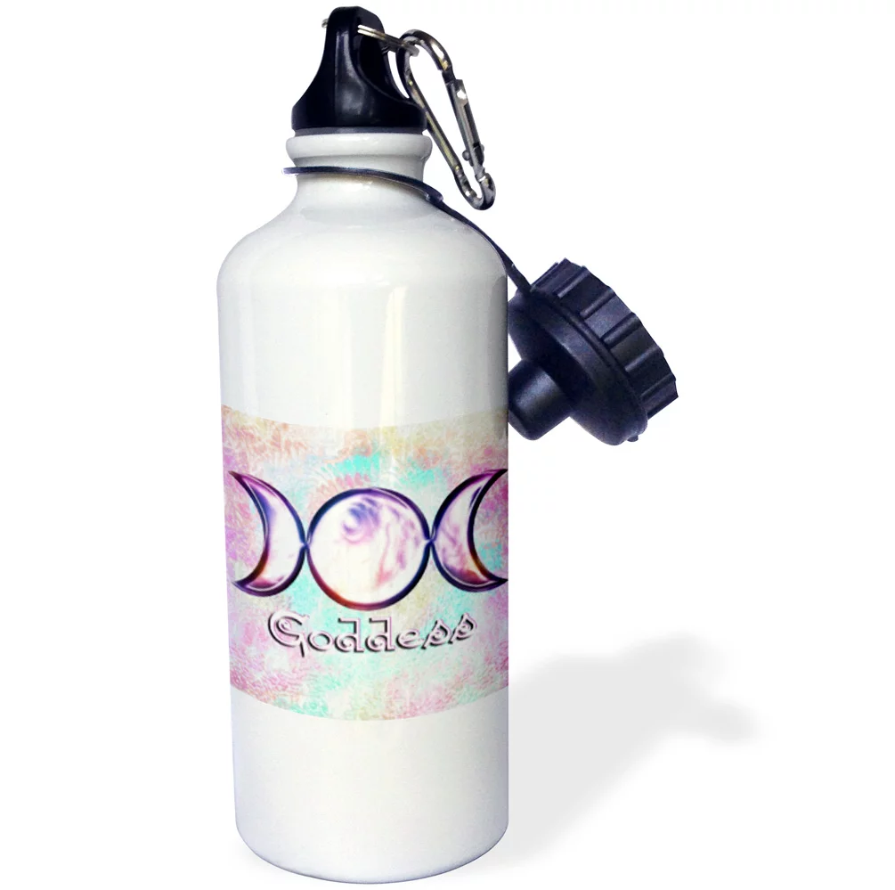 3dRose Triple Moon Goddess Wiccan Symbol Surreal Digital Art - Water Bottle, 21-ounce