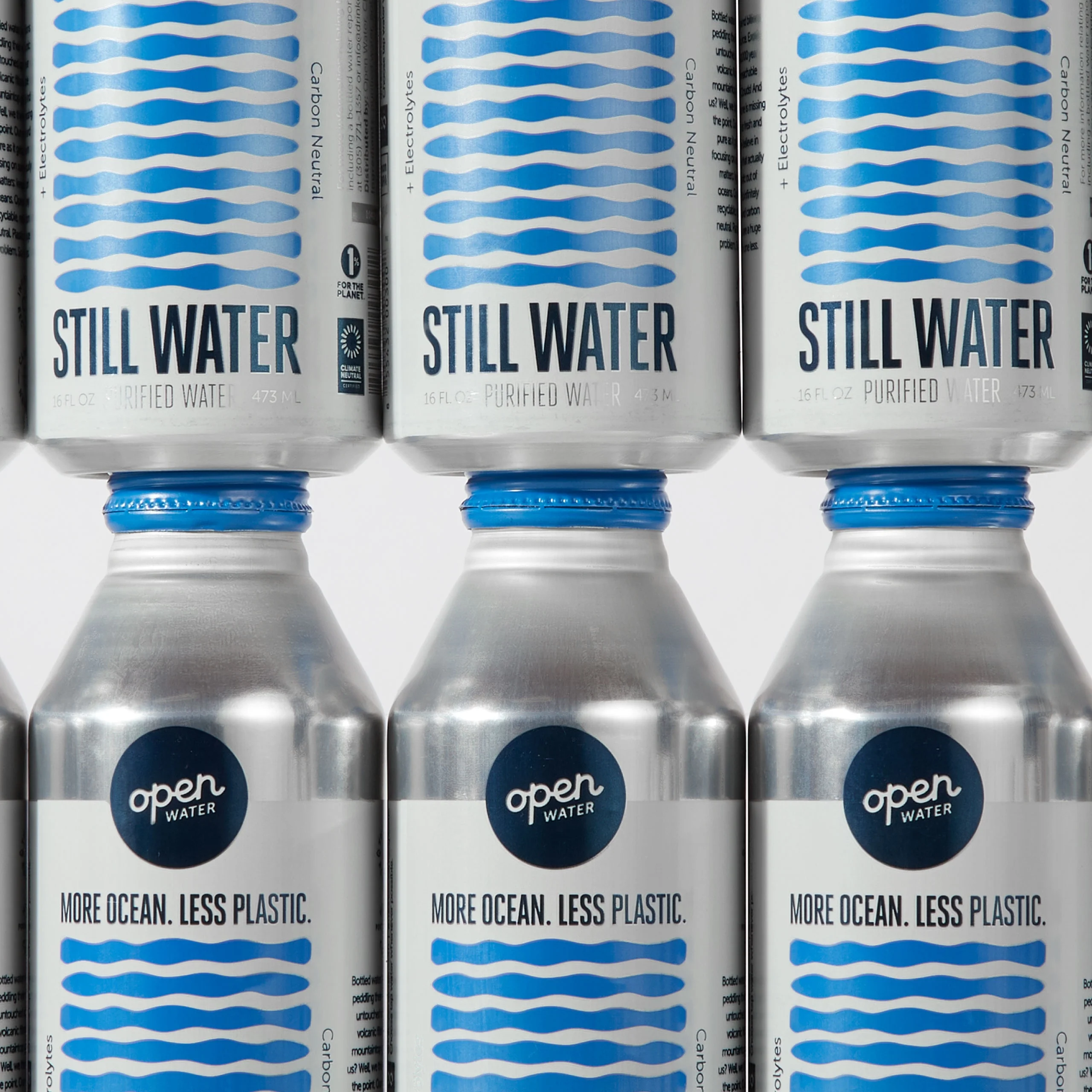 Open Water Still Bottled Water With Electrolytes, 16 Oz, Case Of 12