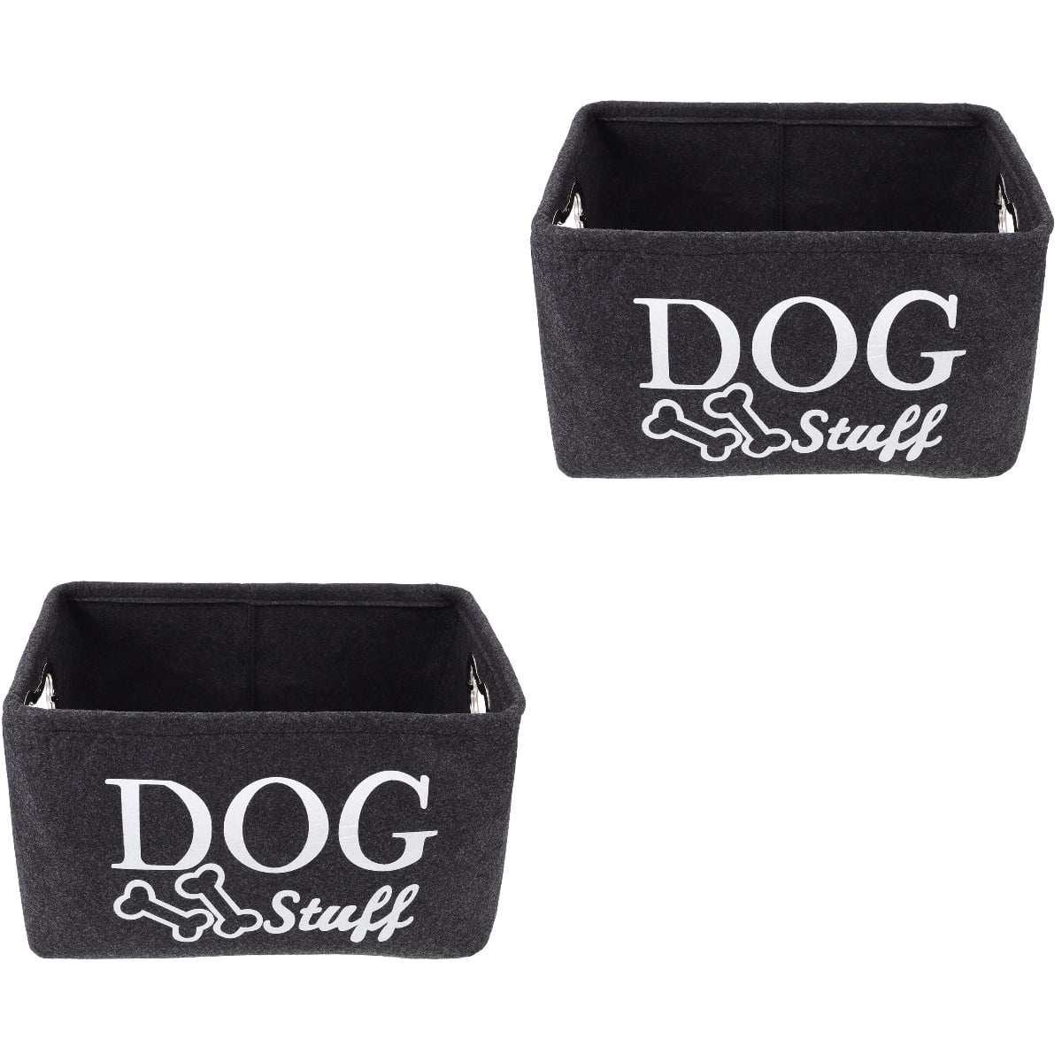 Etereauty Dog Pet Storage Box Container Toys Boxes Basket Storage Toys Small Dogs Handle Food Collapsible Bin Holder