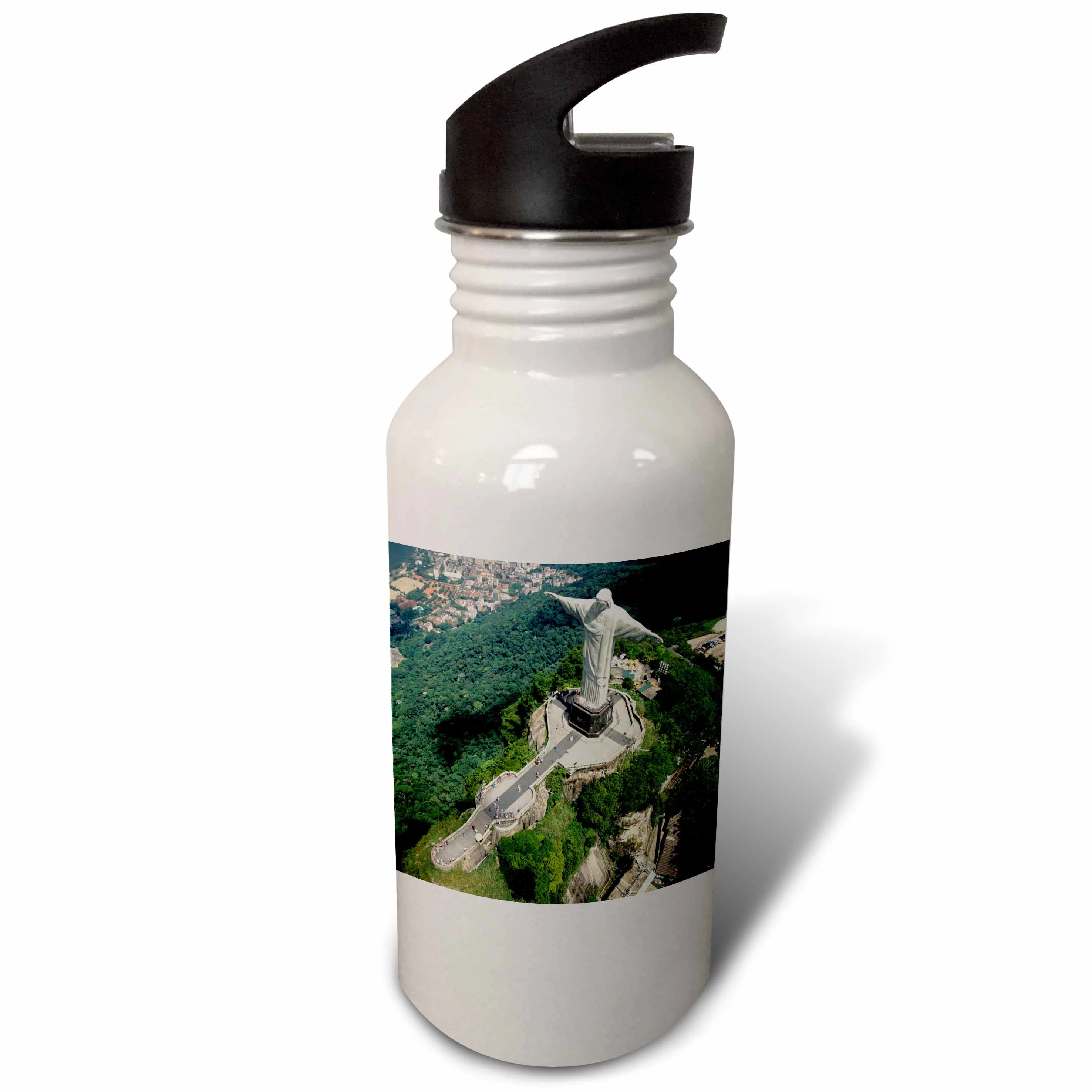 Corcovado Christ Statue, Rio de Janeiro, Brazil - SA04 BBA0018 - Bill Bachmann 21 oz Sports Water Bottle wb-85658-1