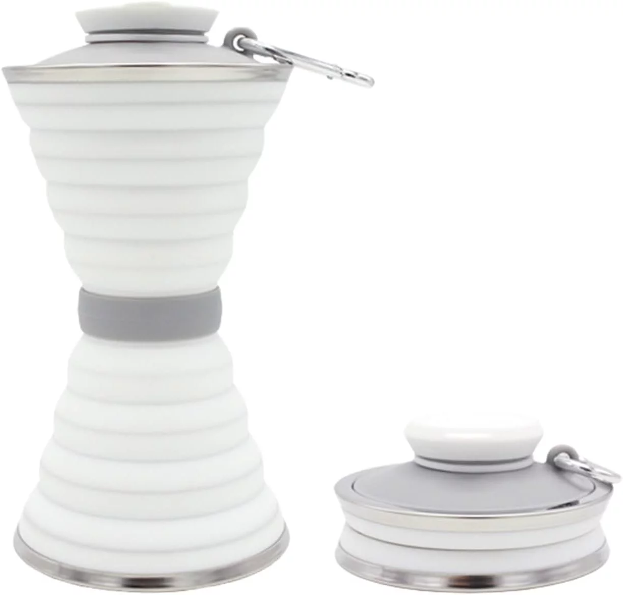 Travel Must Haves 1pc Foldable Water Bottle Reusable Leakproof Silicone Sports Travel Water Bottle