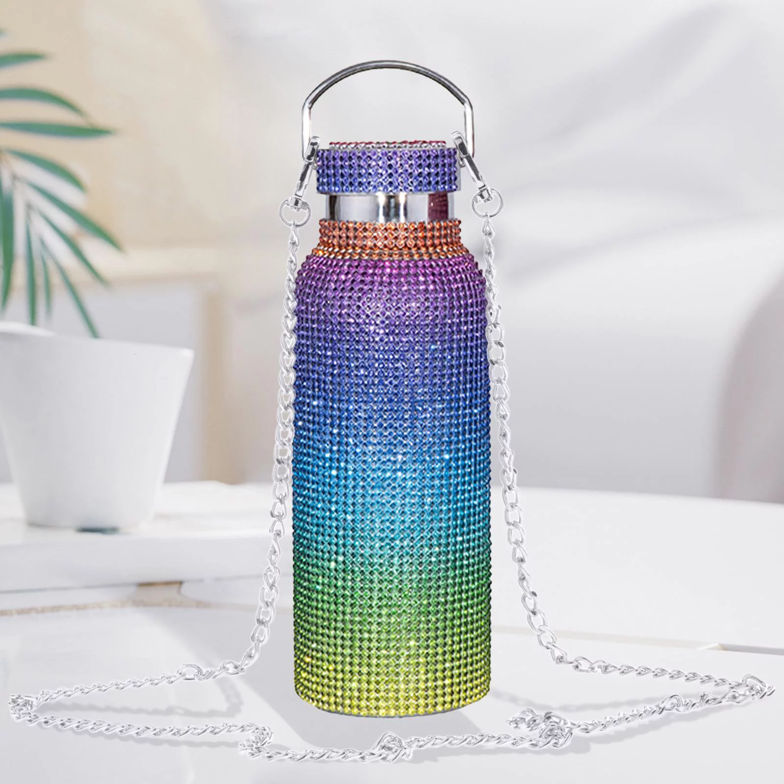 Vacuum Cup 500ml Sparkling Diamond Kettle Water Bottle Gift