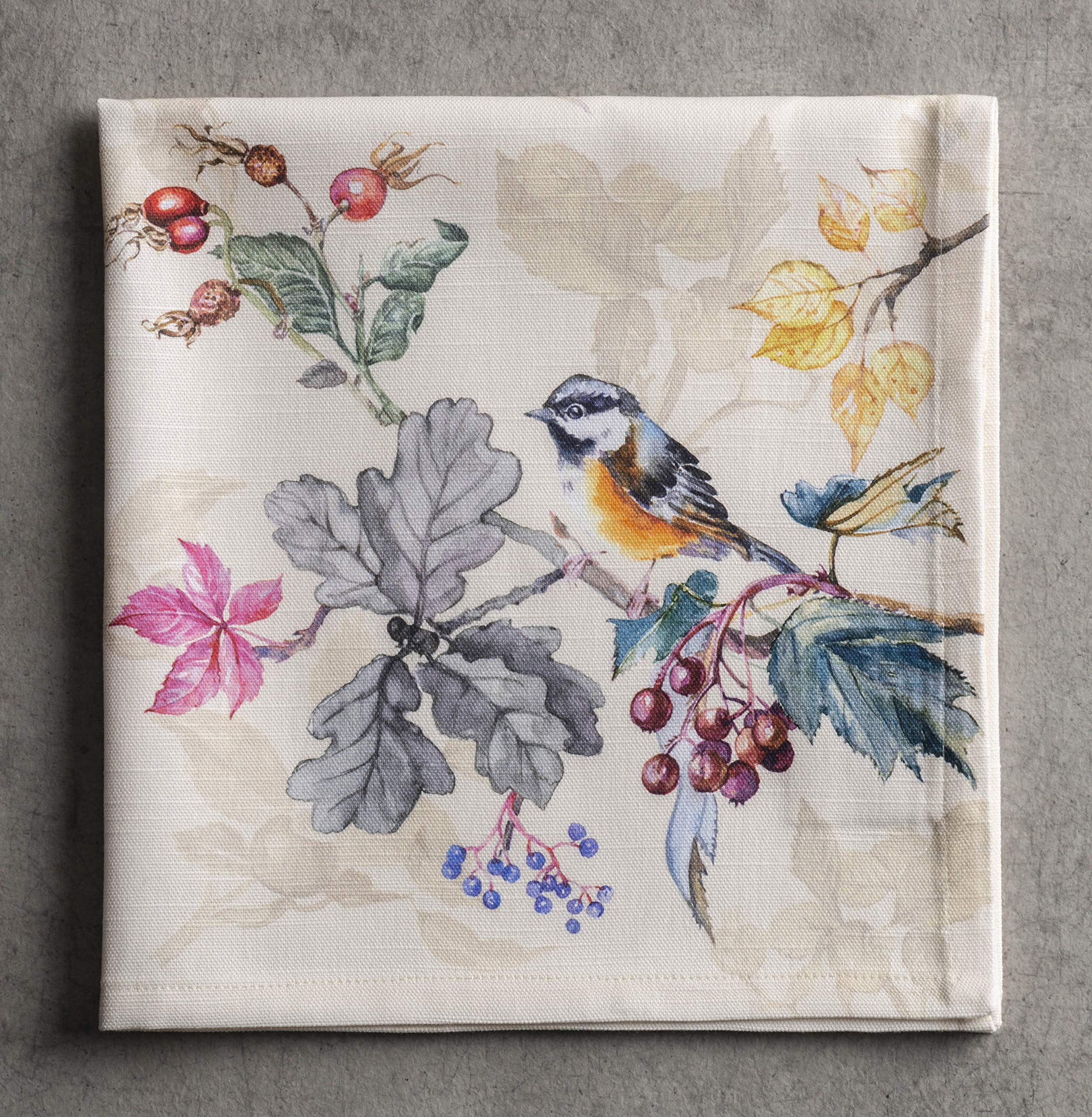 Maison d' Hermine Equinoxe - Beige 100% Cotton Soft and Comfortable Set of 4 Napkins Perfect for Family Dinners Weddings Cocktail Kitchen Spring/Summer (20 Inch by 20 Inch).