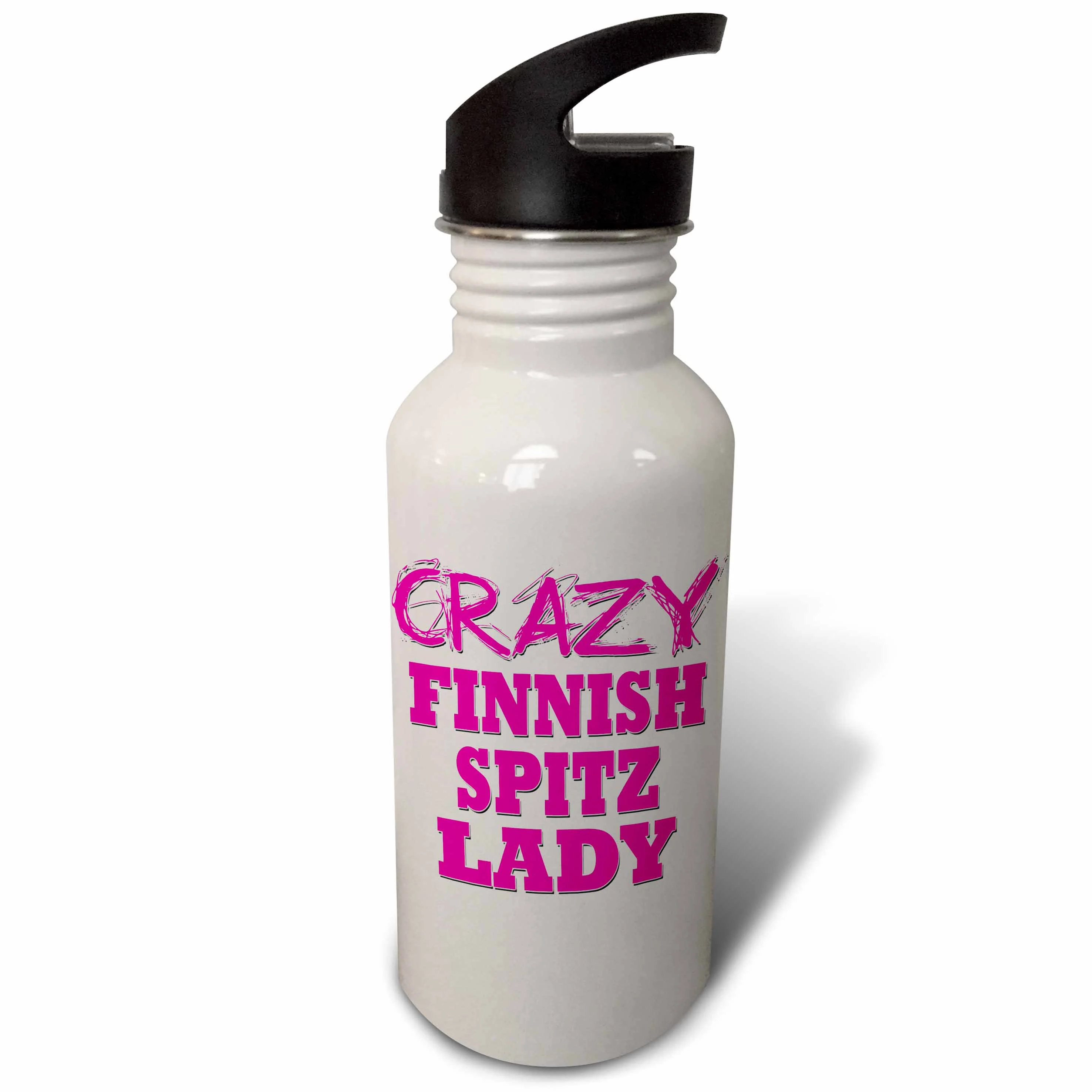 Crazy Finnish Spitz Lady 21 oz Sports Water Bottle wb-175046-1