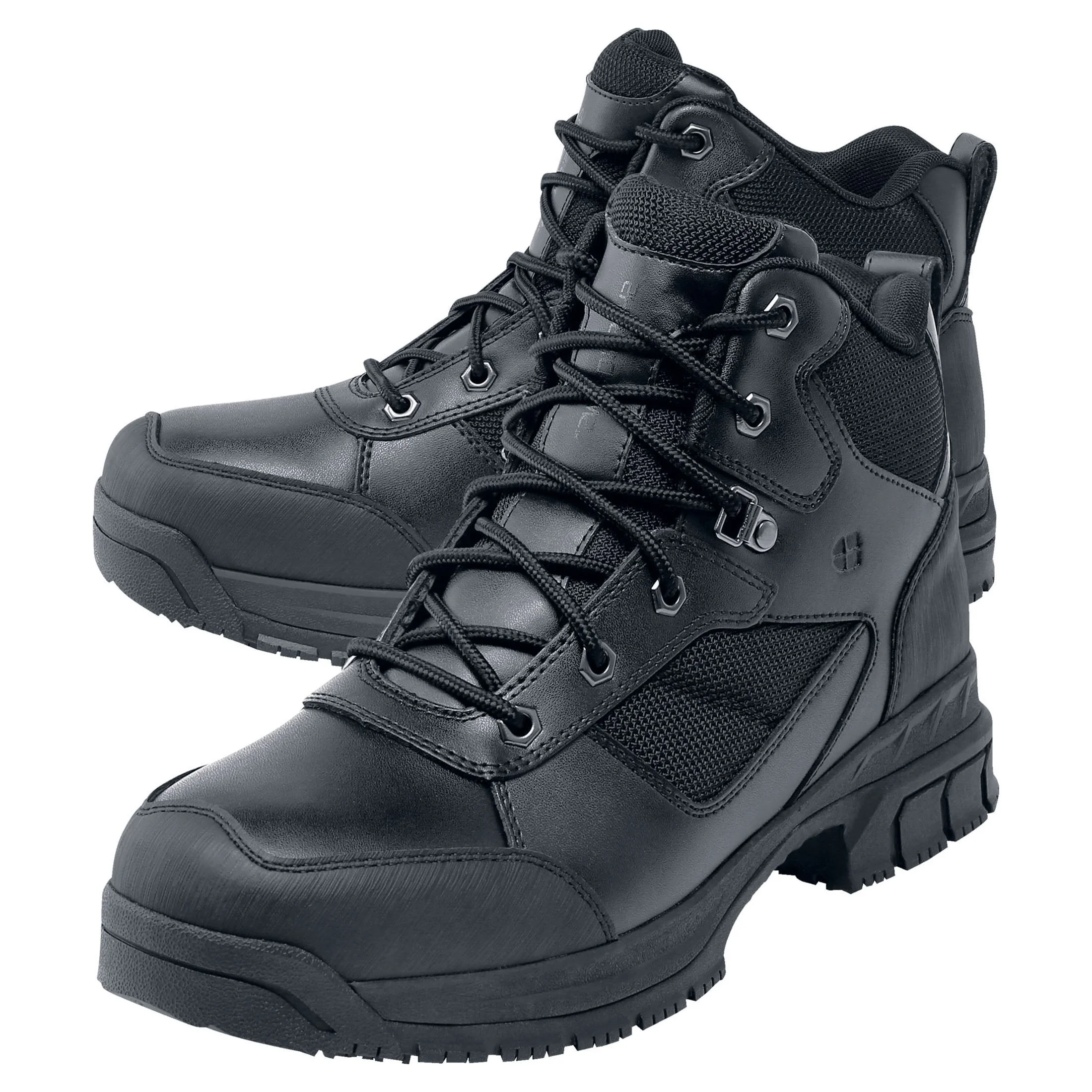 Shoes For Crews Voyager II, Men's, Women's, Unisex Soft Toe Work Boots, Slip Resistant, Water Resistant, Black