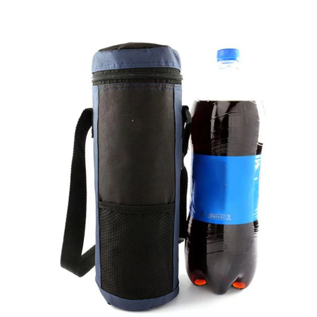 2x 2L Waterproof Insulated , Oxford Water Bottle Sleeve Cover Drink, Bottle, Lunch, with Adjustable Shoulder Strap