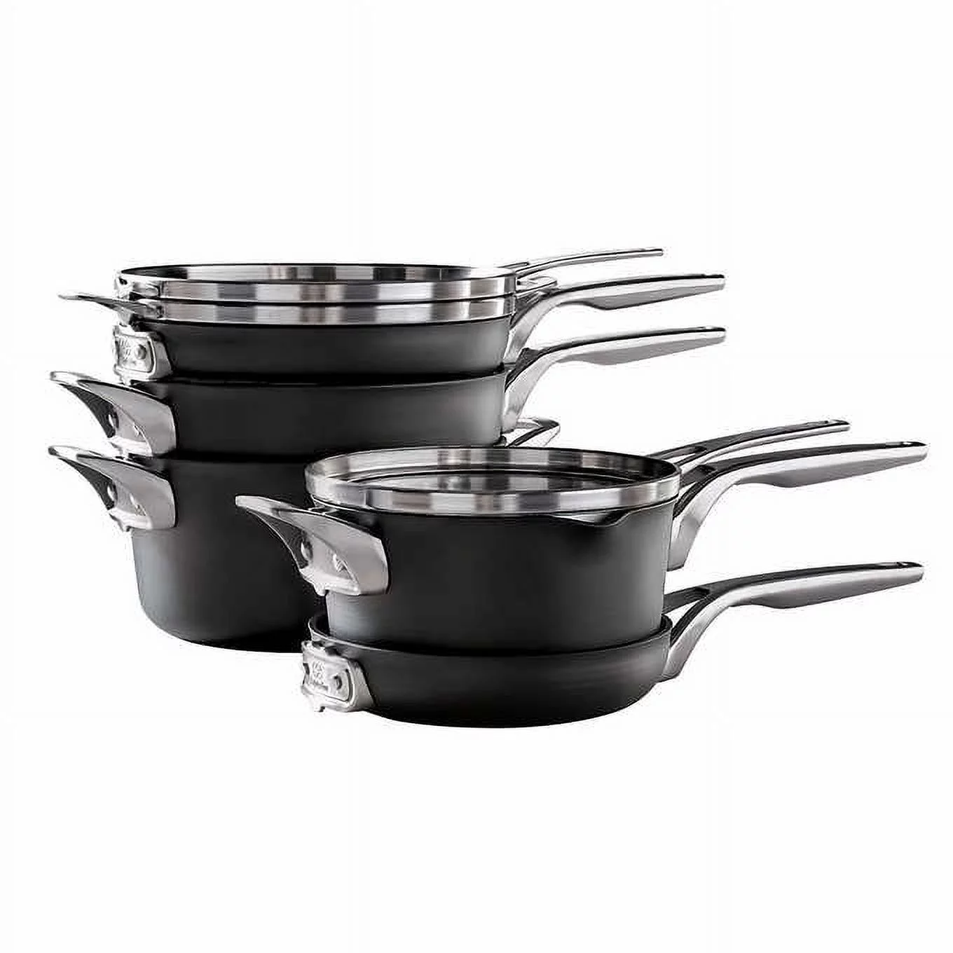 Calphalon Premier 8 Piece Hard Anodized Space Saving Cookware Set