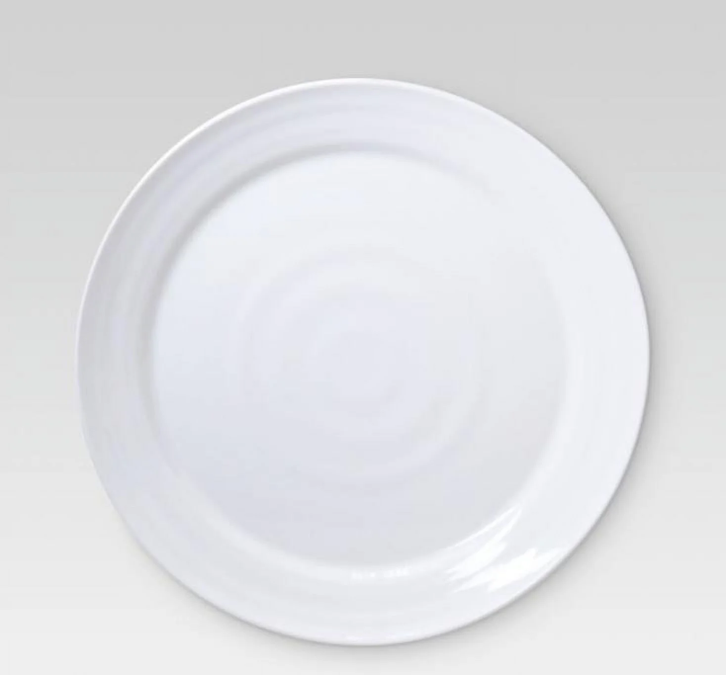 Threshold Melamine White Round Platter 17.8in