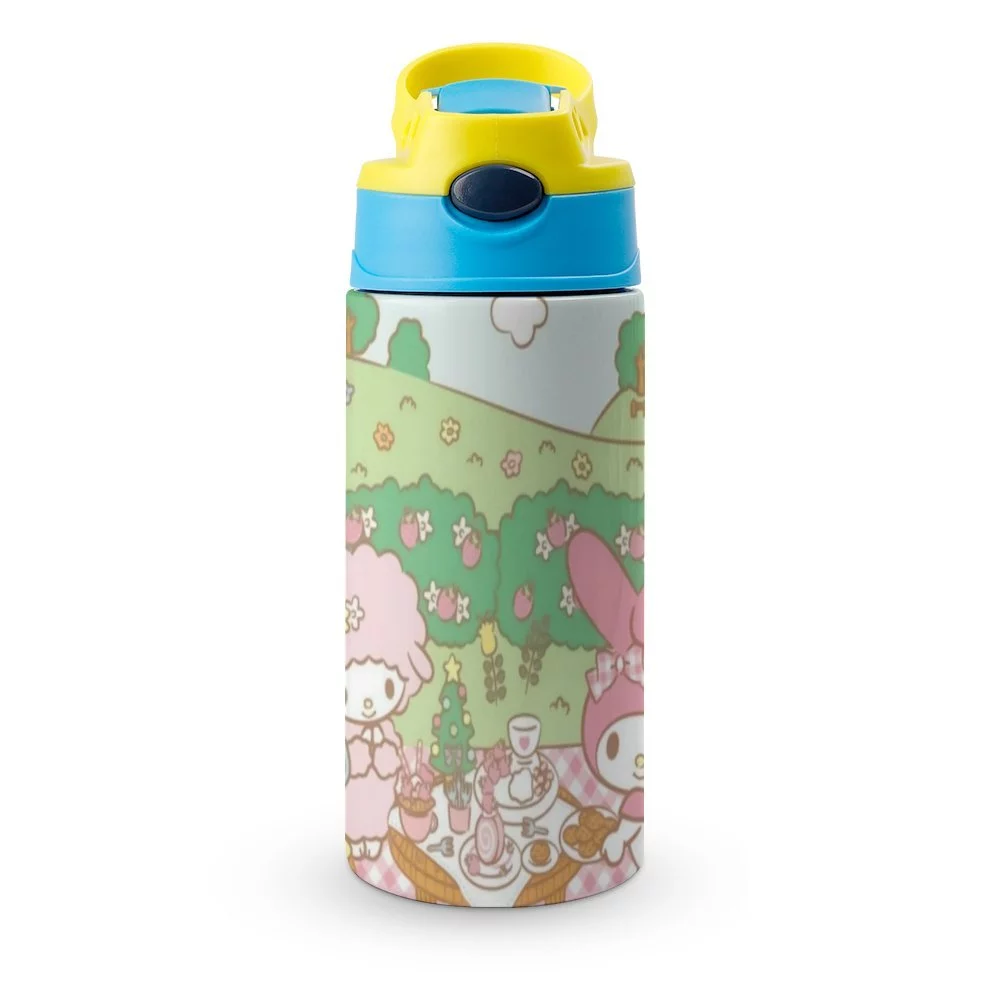 My Melody Children's Water Bottle Vacuum Insulated Stainless Steel Cup With Straw Toddler Thermoses