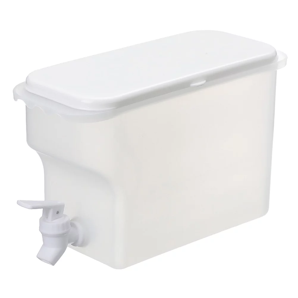 Frcolor Water Pitcher Jug Cold Juice Beverage Heat Resistant Dispenser Barrel Lid Covered Bottle Carafe Handle Beverages Jar