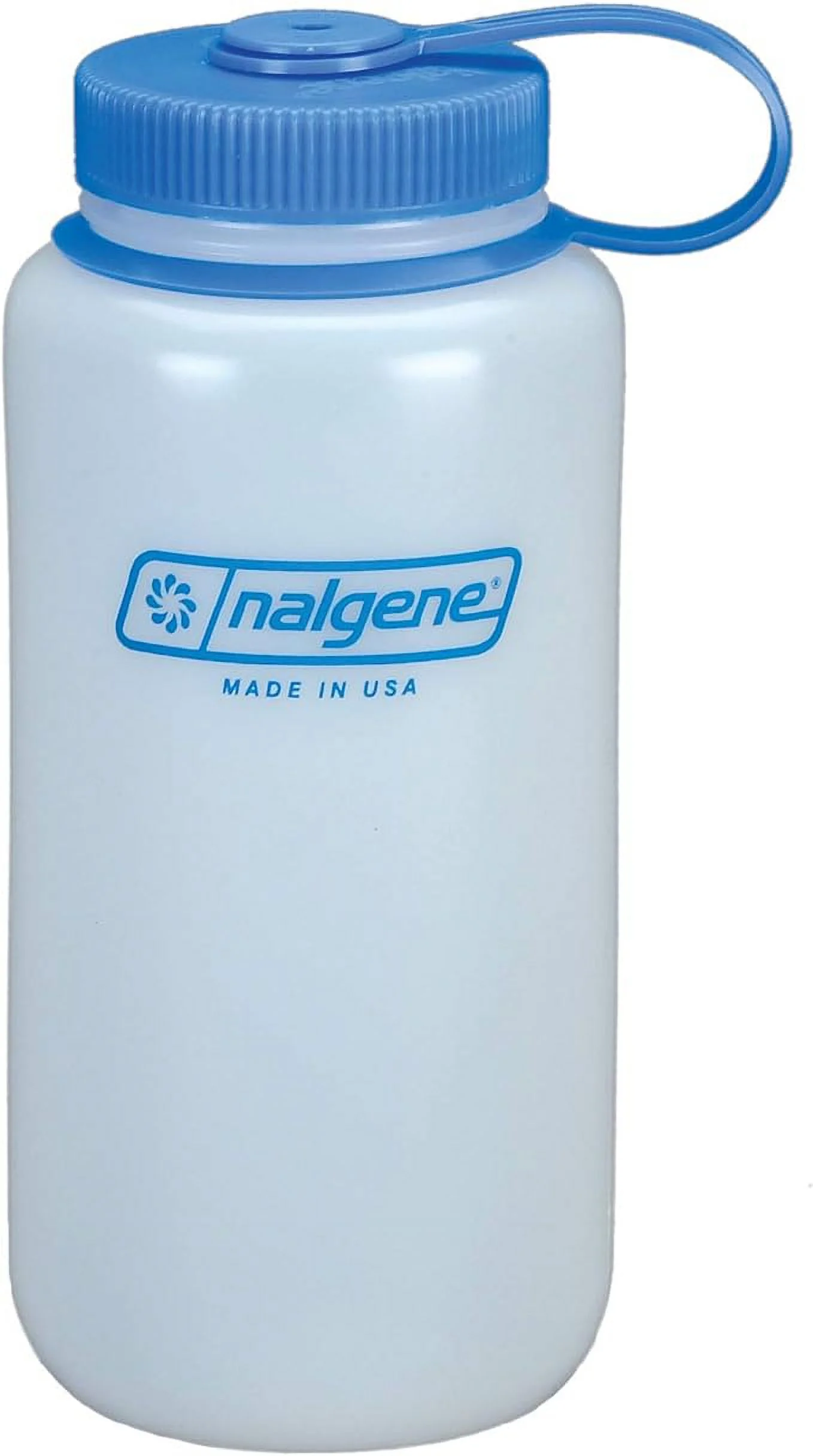 Nalgene Outdoor HDPE Wide Mouth BPA-Free Water Bottle, Plastic, 32 oz ,Blue