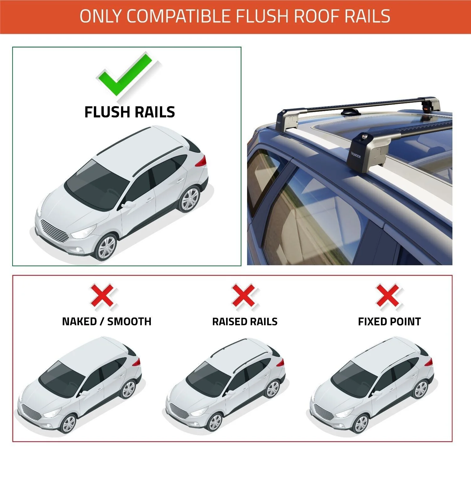 Hyundai Tucson (Tl) 2015-2020 Roof Racks Cross Bars Luggage Carrier Silver Set NEW