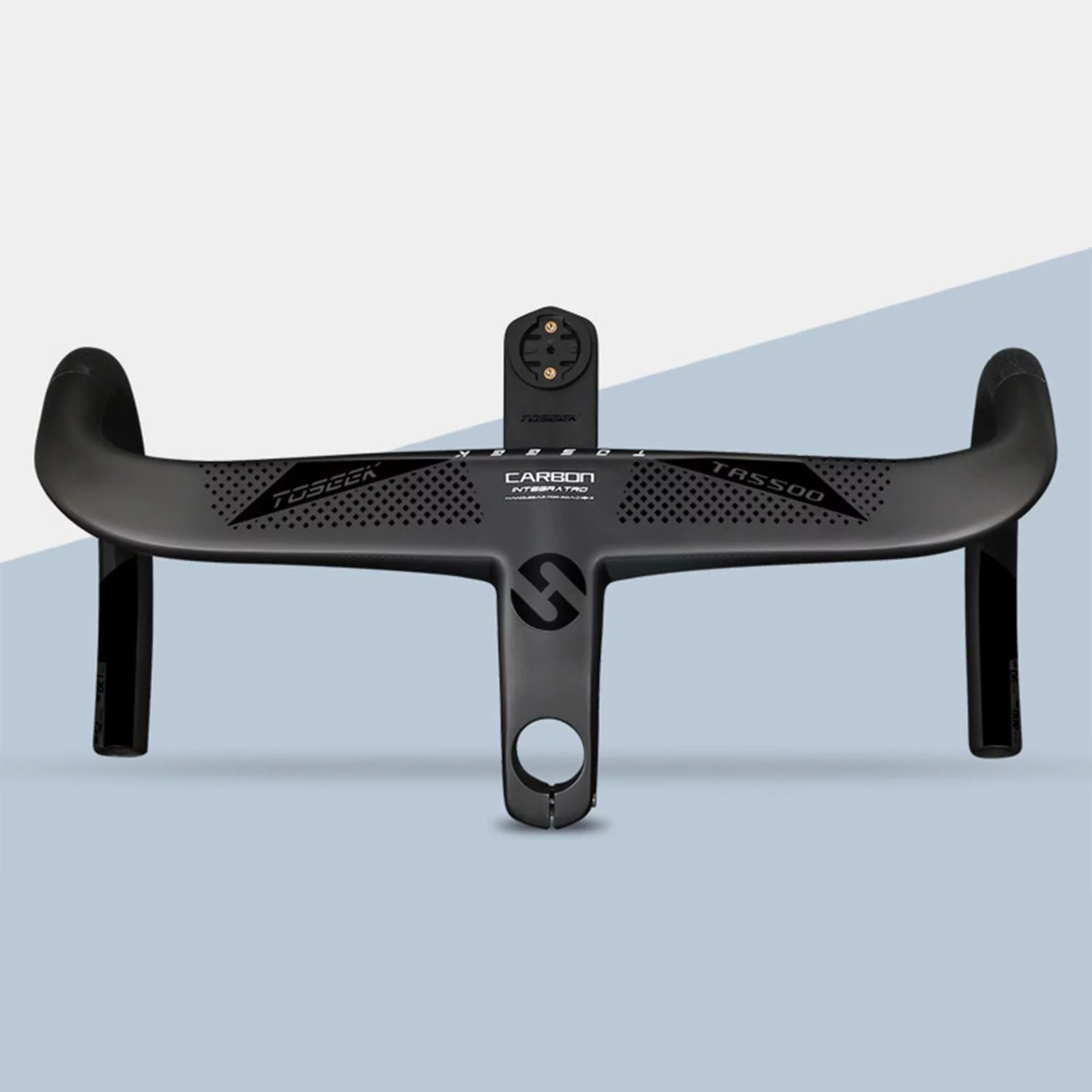 Carbon Integrated Road Handlebar Handle /420/440 80 90 100 110 120mm Glossy Carbon Fiber Bike Handlebars , 420x100mm