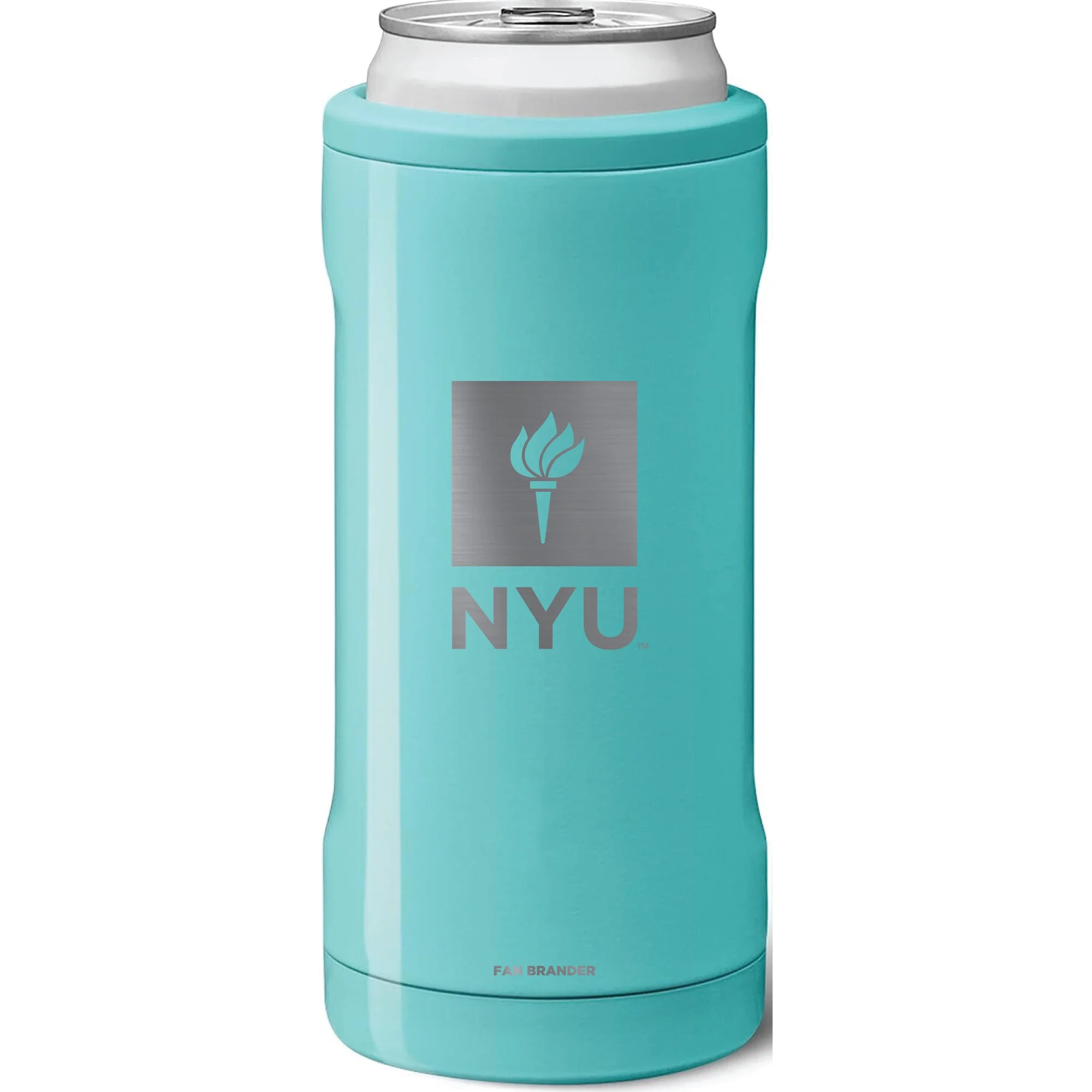 BruMate NYU Violets 12oz. Primary Mark Hopsulator Slim Can Cooler
