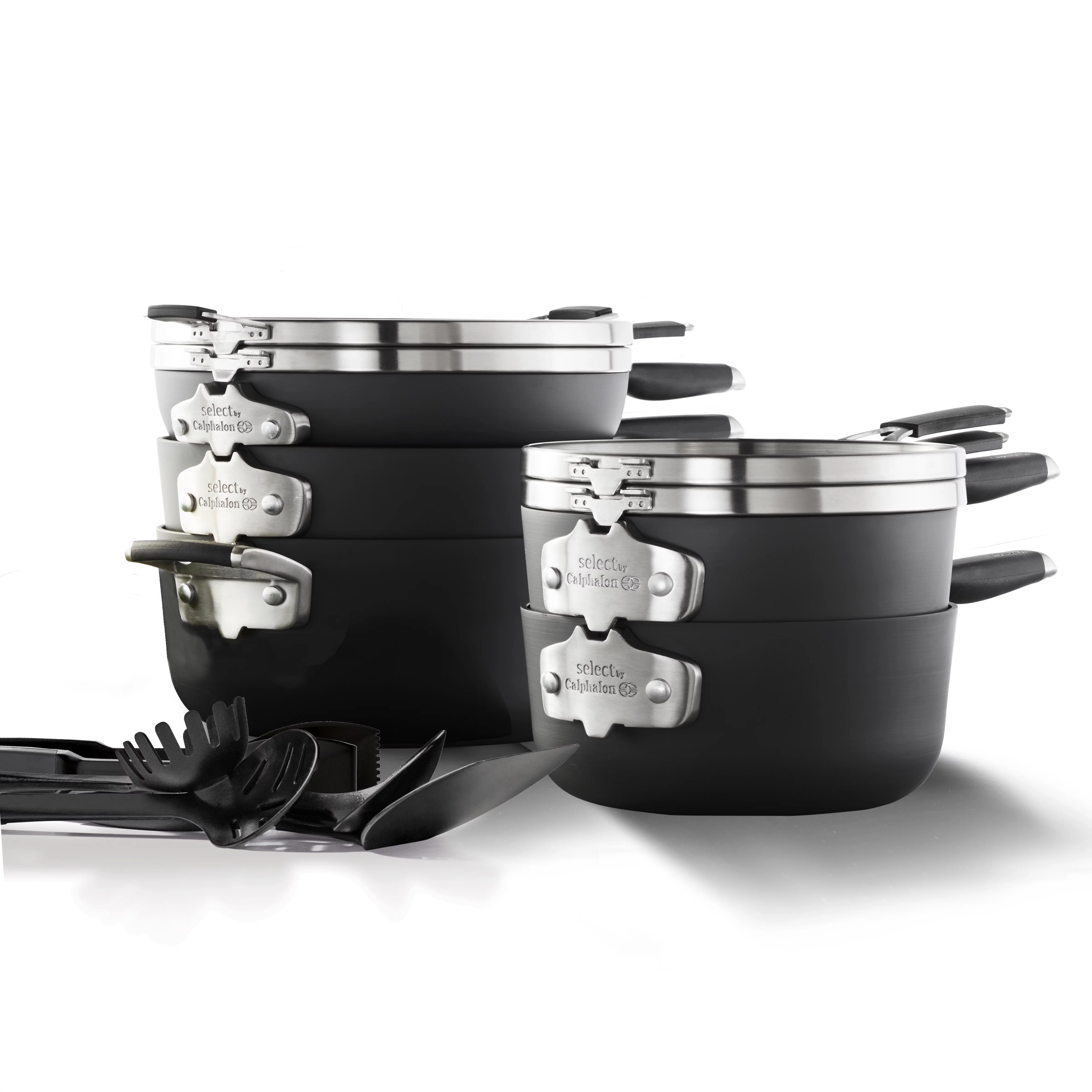 Select by Calphalon Space-Saving AquaShield Nonstick 14-Piece Cookware Set