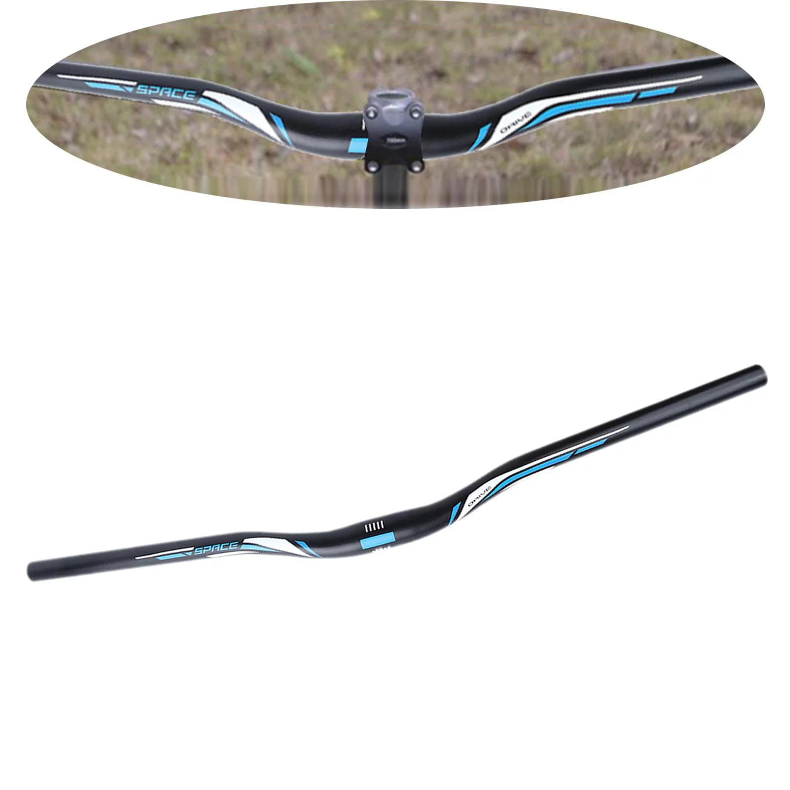 mm Handlebar r, 690mm Aluminium Alloy Mountain Road DH Bike Handle Blue