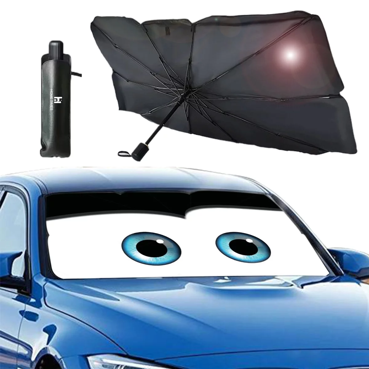 Home Times Windshield Sun Shade, Summer Sun Visor for Car Sun Shield Umbrella, 31 * 54