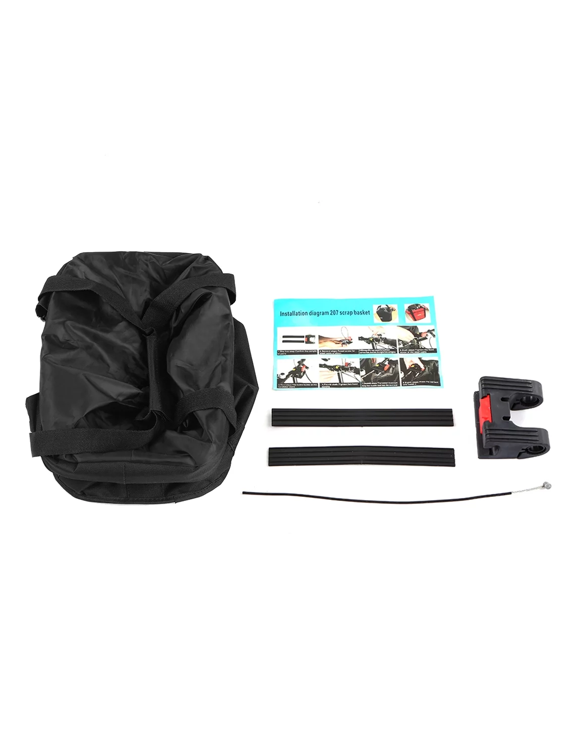 Dcenta Folding Small Pet Cat and Dog Carrier, Front Removable Bicycle Handlebar Basket, Quick Release with Easy Install Detachable Cycling Bag