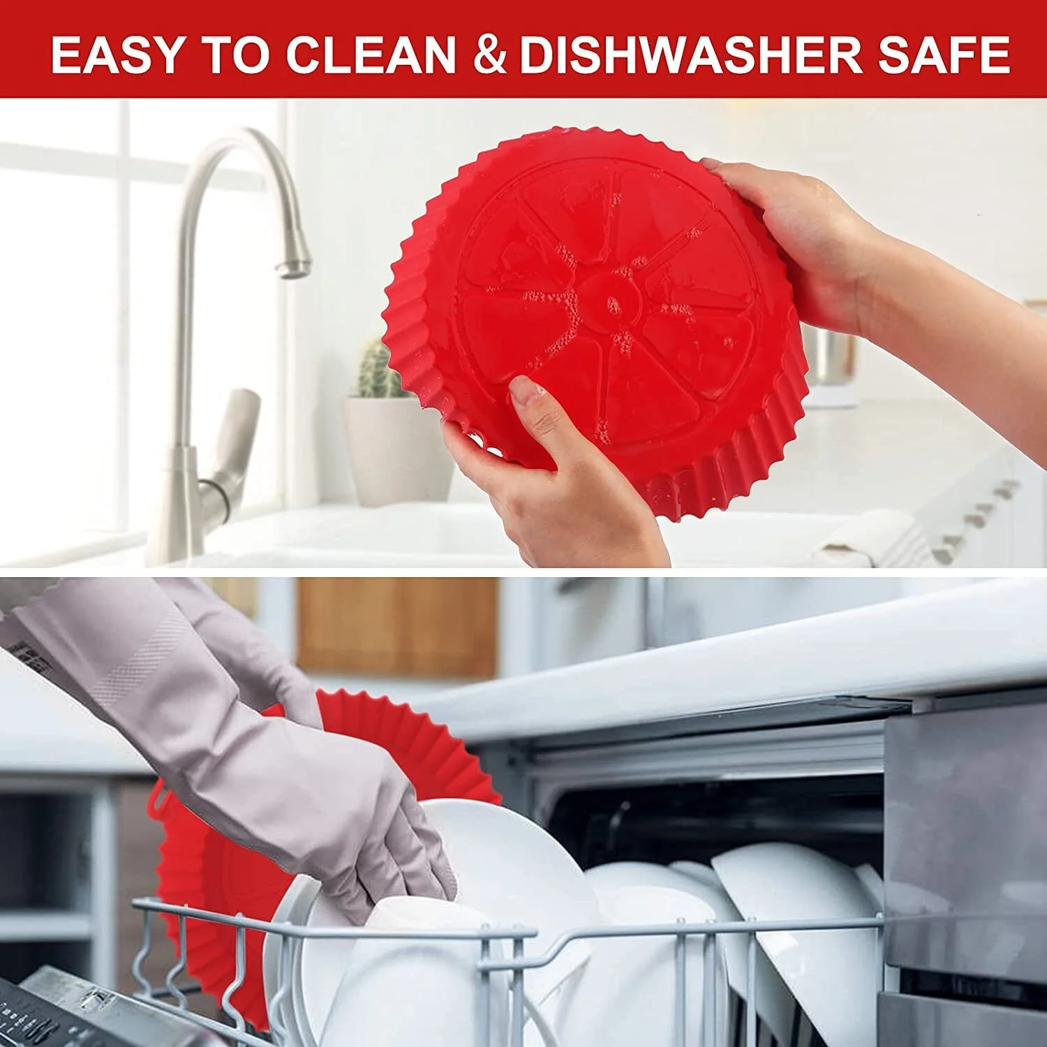 Air Fryer Silicone Pot Reusable Non-stick Air Fryer Silicone Liners Large USA